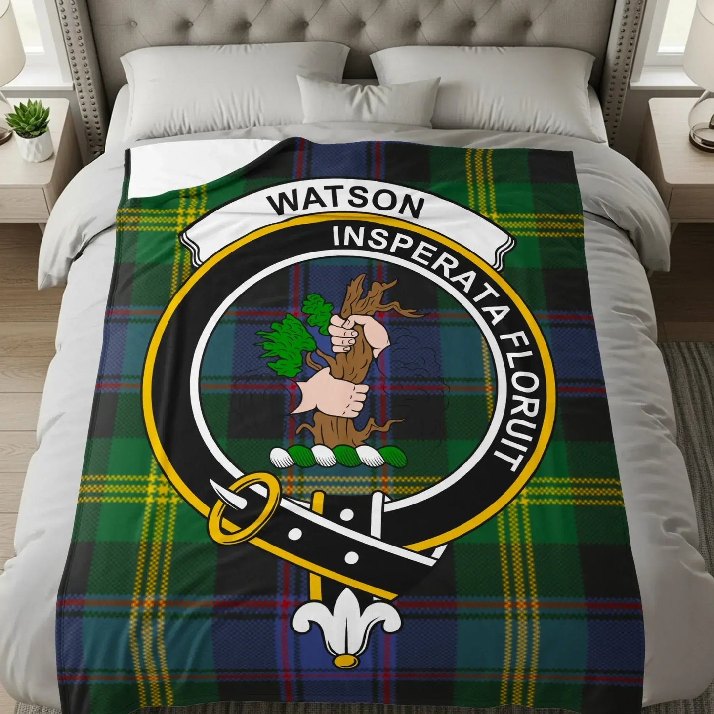 Watson Clan Crest Design Premium Blanket product