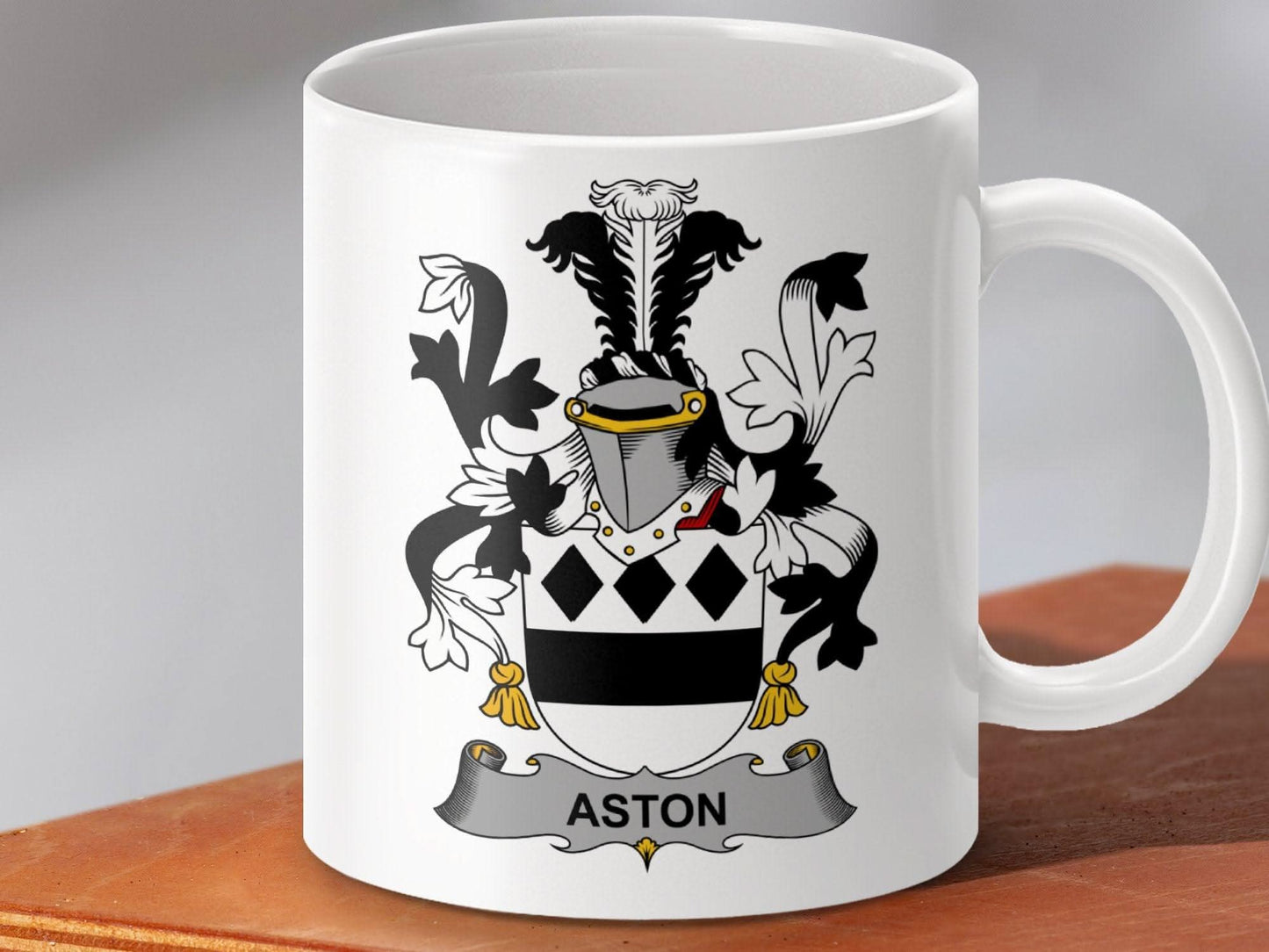 Aston Surname Irish Family Crest Design Graphic Mug - Celtic Ancestry Gifts