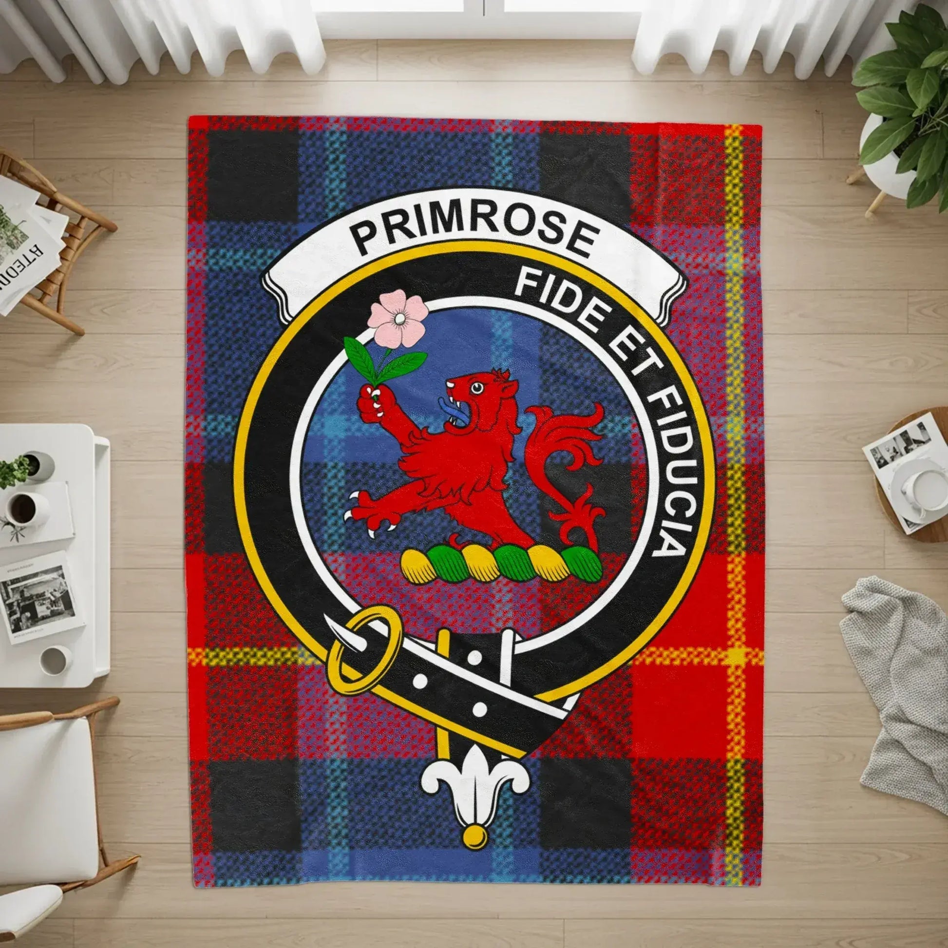 Vibrant Clan Crest Decorative Tartan Living Room Floor product type