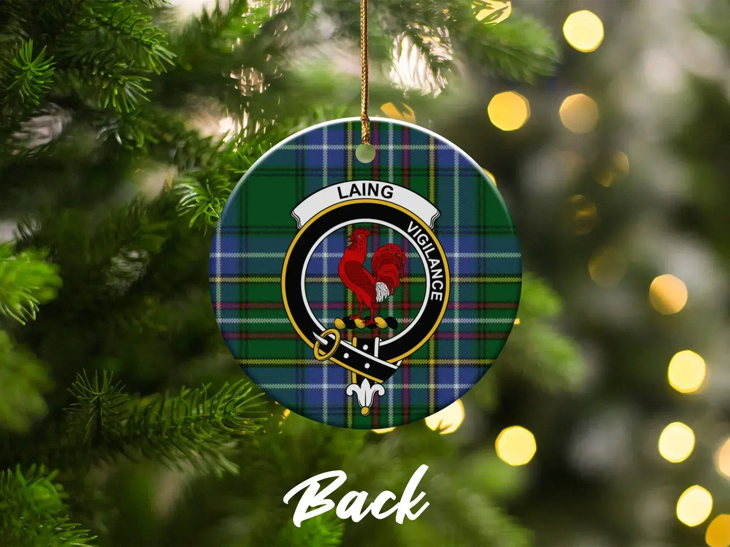 Festive Laing Vigilance Tartan Christmas Ornament product