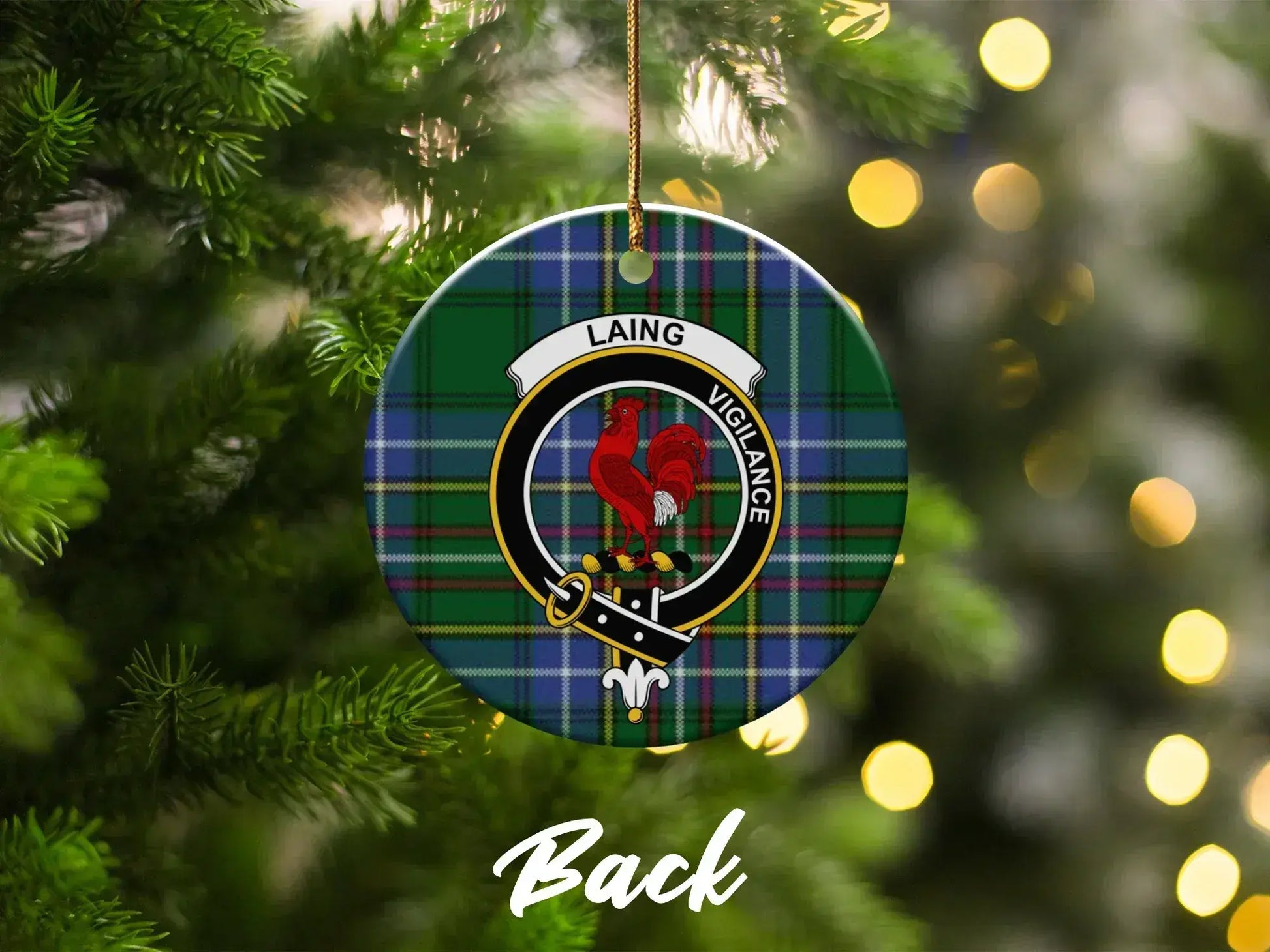 Festive Laing Vigilance Tartan Christmas Ornament product