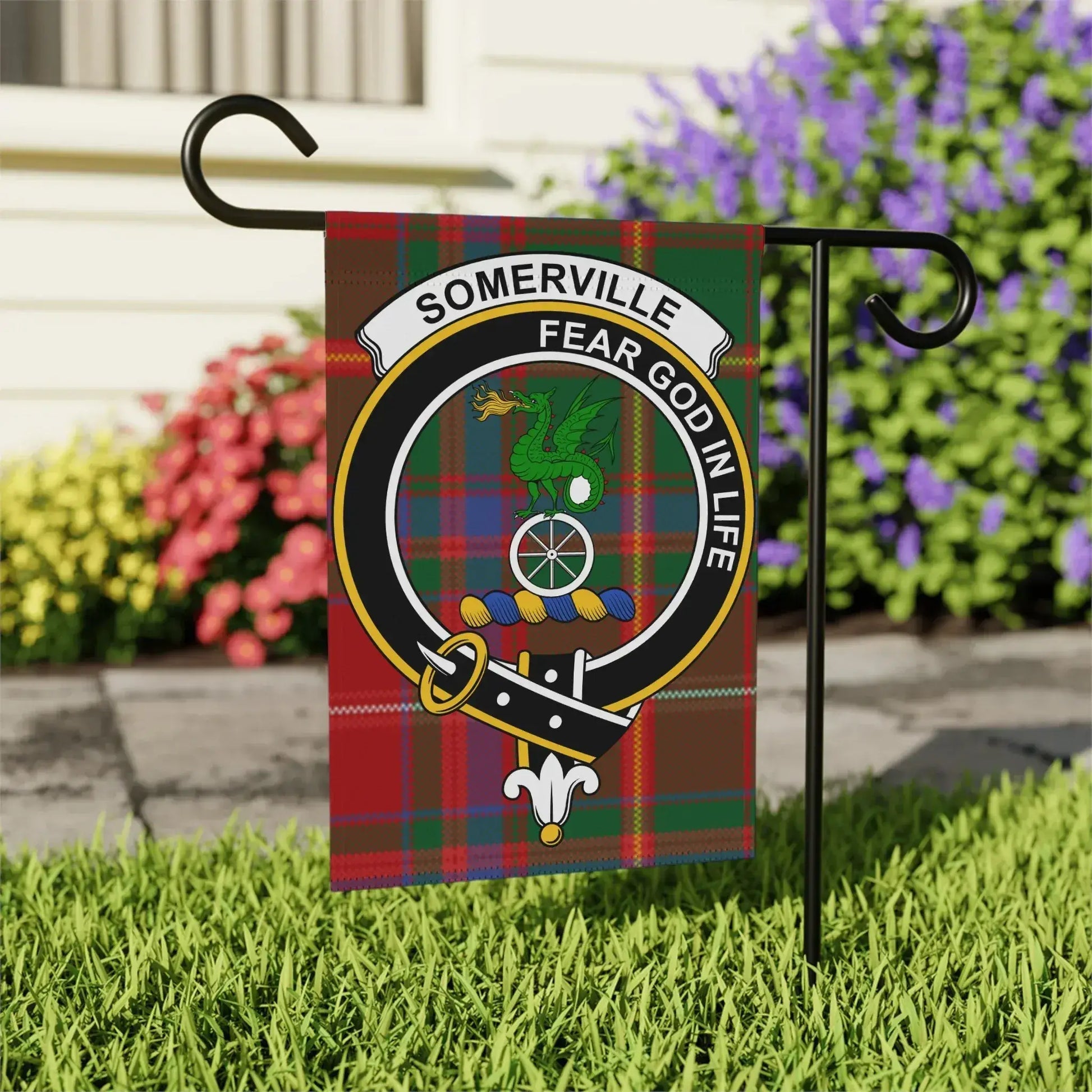 Somerville Fear God In Life Garden Flag product type