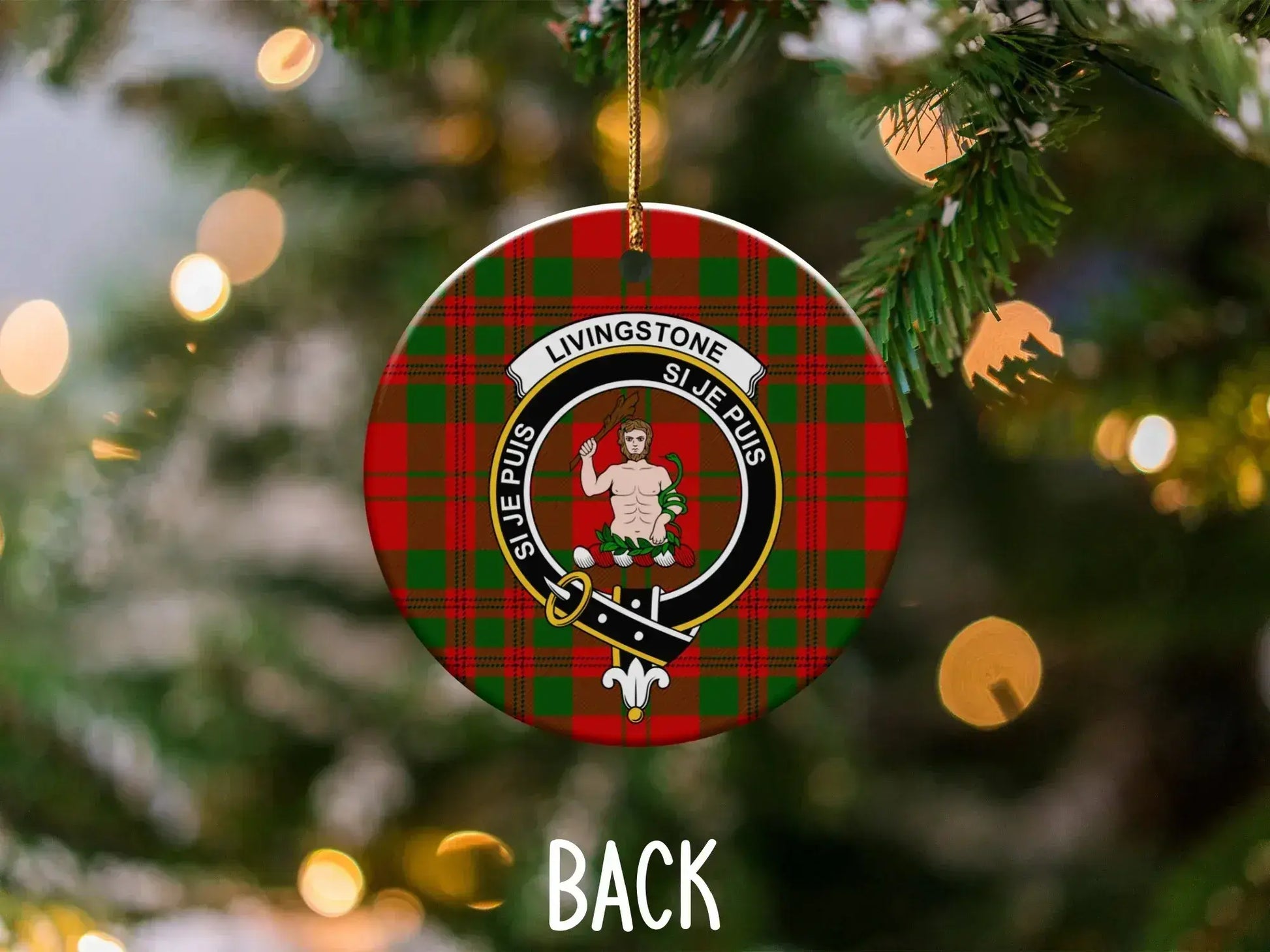 Livingstone Tartan Christmas Tree Ornament product type