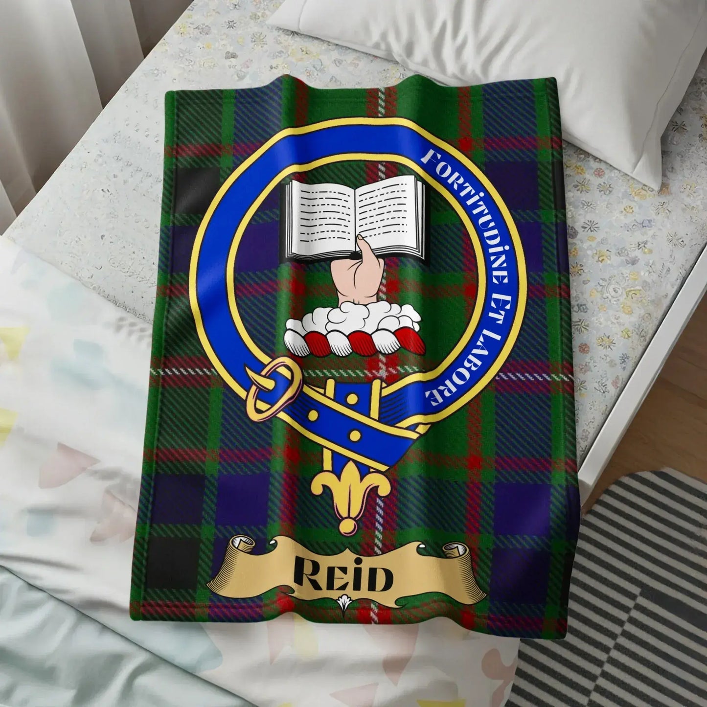 Fortitudine Et Armore Reid Clan Tartan Blanket product