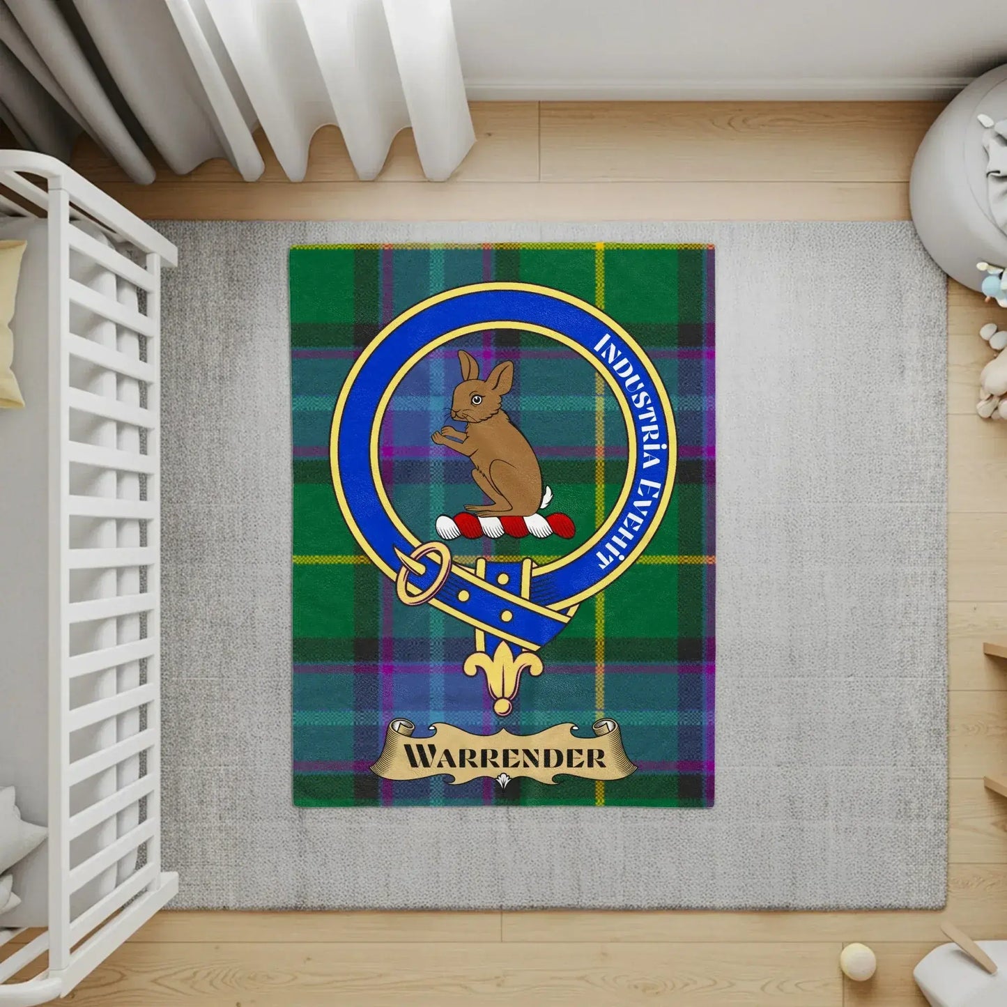 Warrender Clan Crest Tartan Designer Rug product