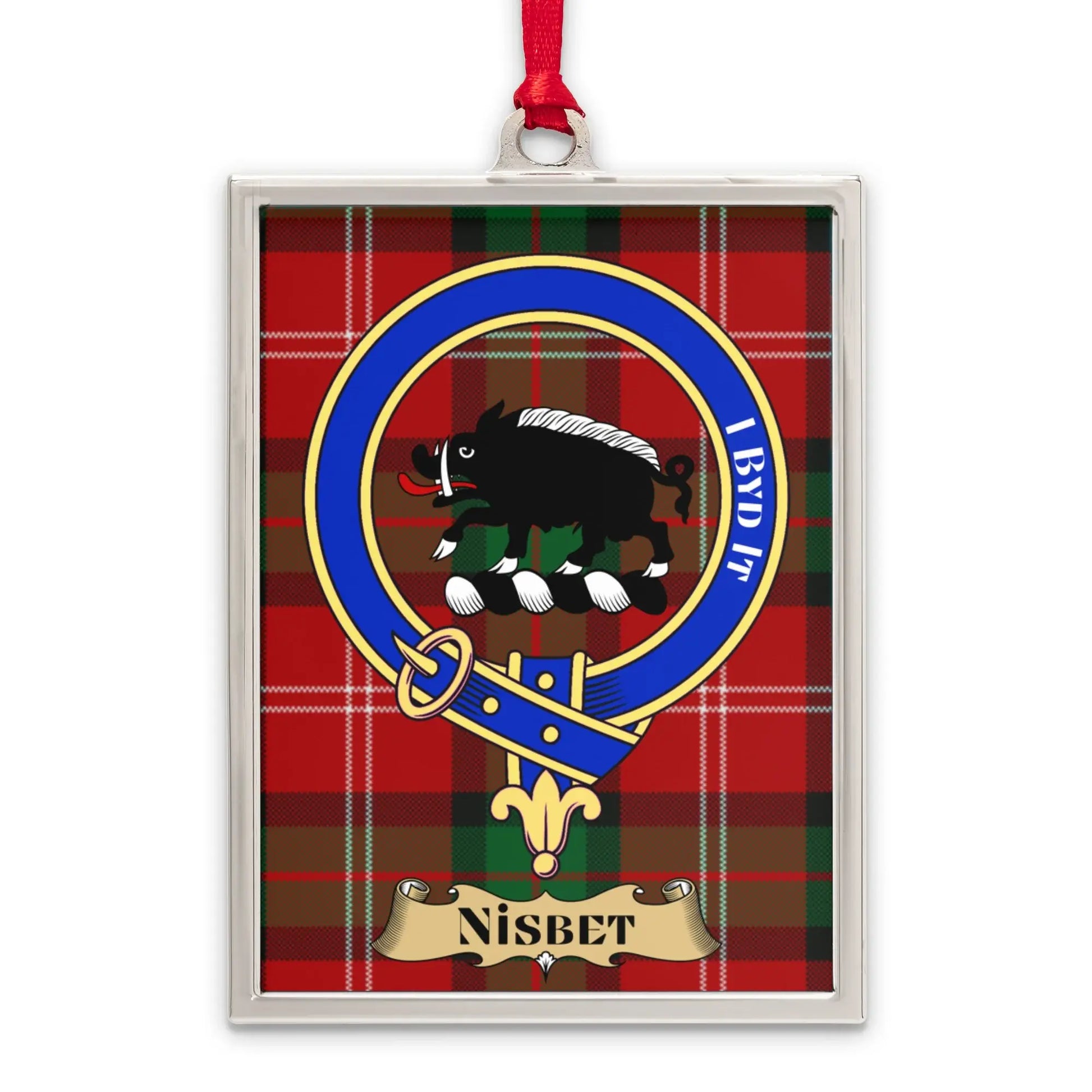 Clan Nisbet Family Crest Tartan Plaque product