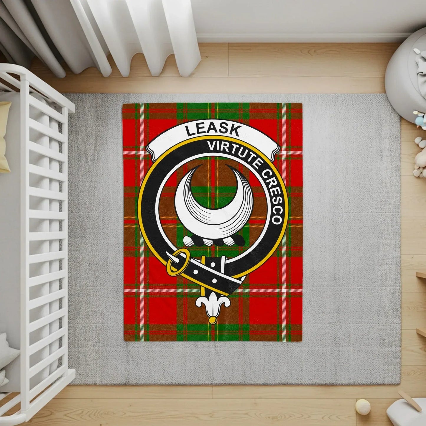 Leask Virtute Cresco Tartan Plaid Rug product