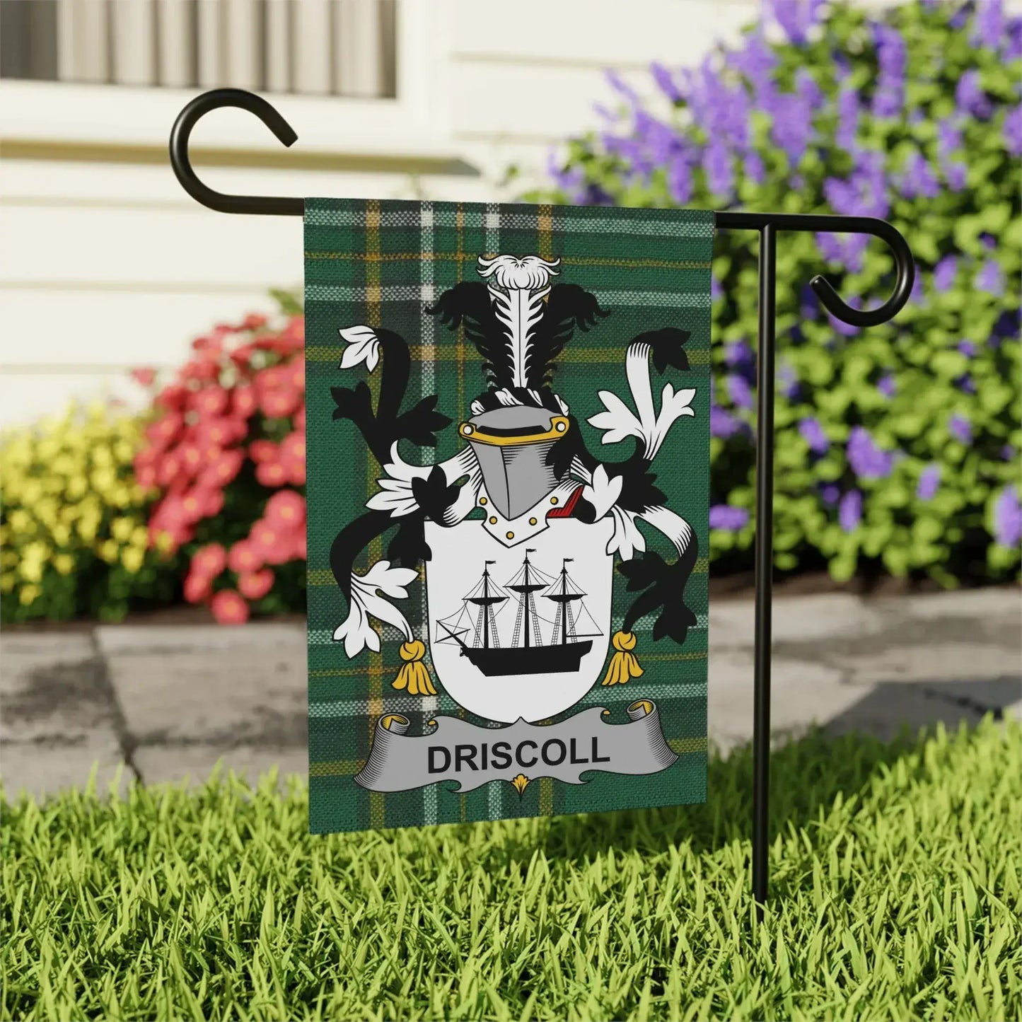 Elegant Family Crest Garden Flag Decorative product