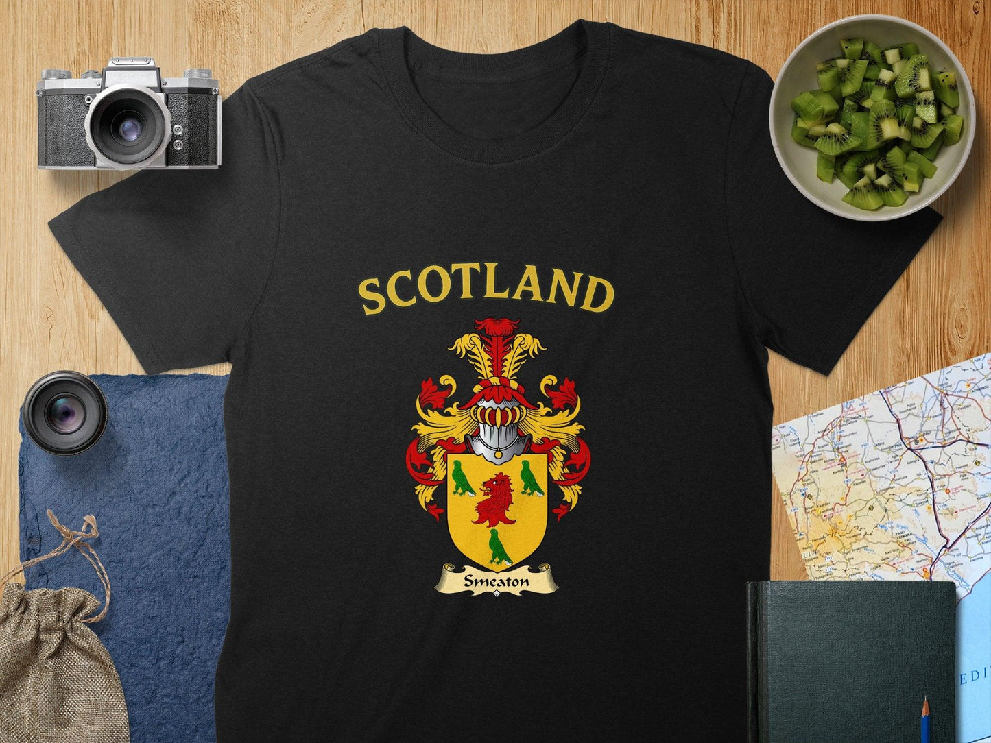 Scotland Heraldic Design Black Graphic T-shirt product type