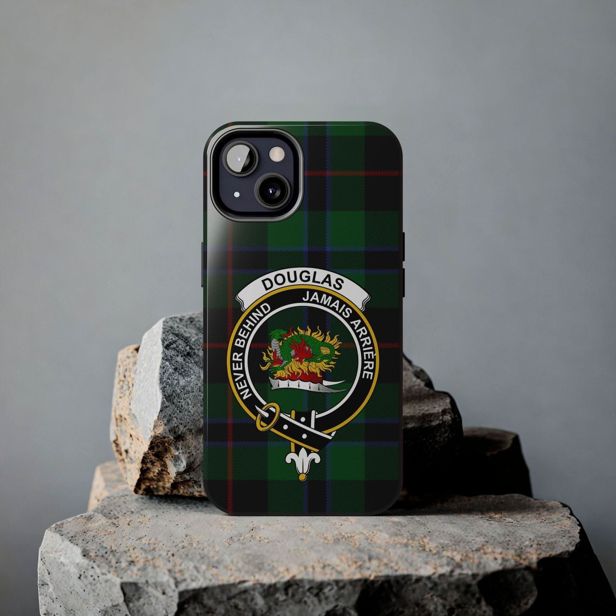 Douglas Clan Crest Tartan Design Cell Phone Case - Celtic Ancestry Gifts