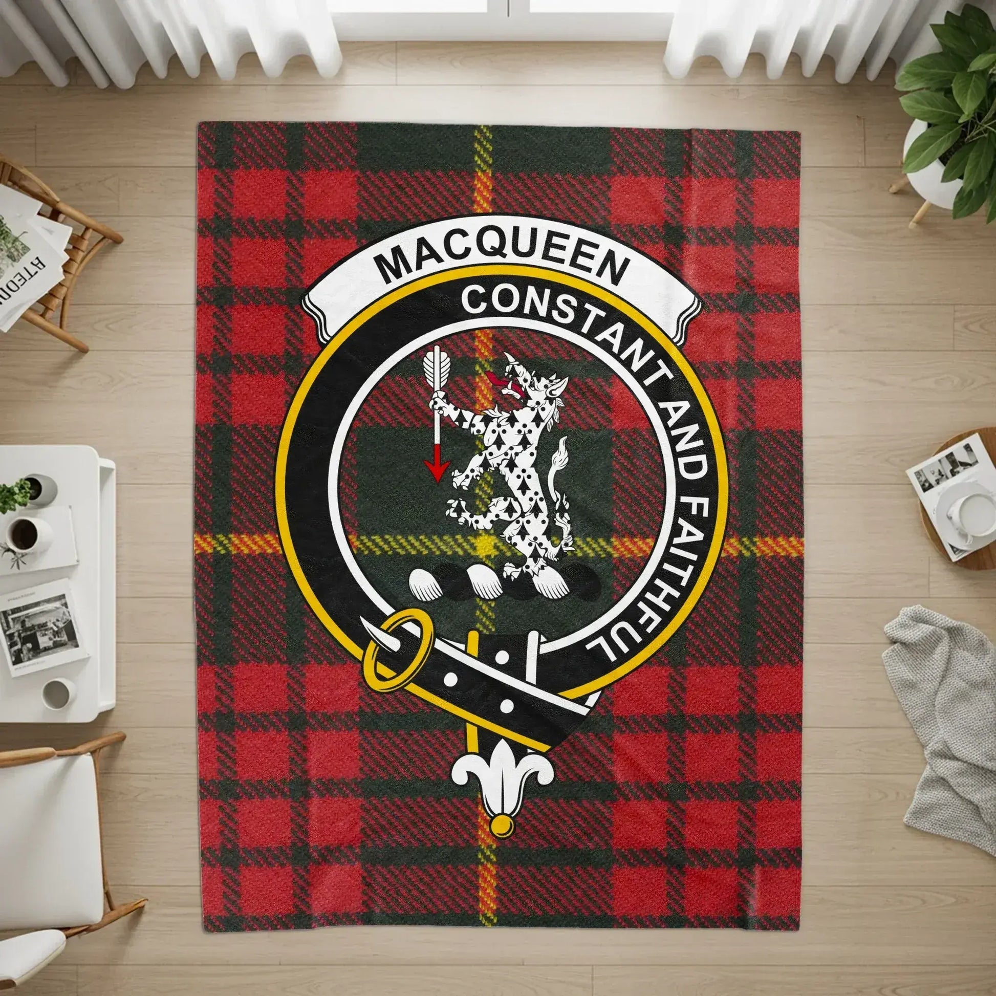 Macqueen Constant And Faithful Clan Badge Tartan product