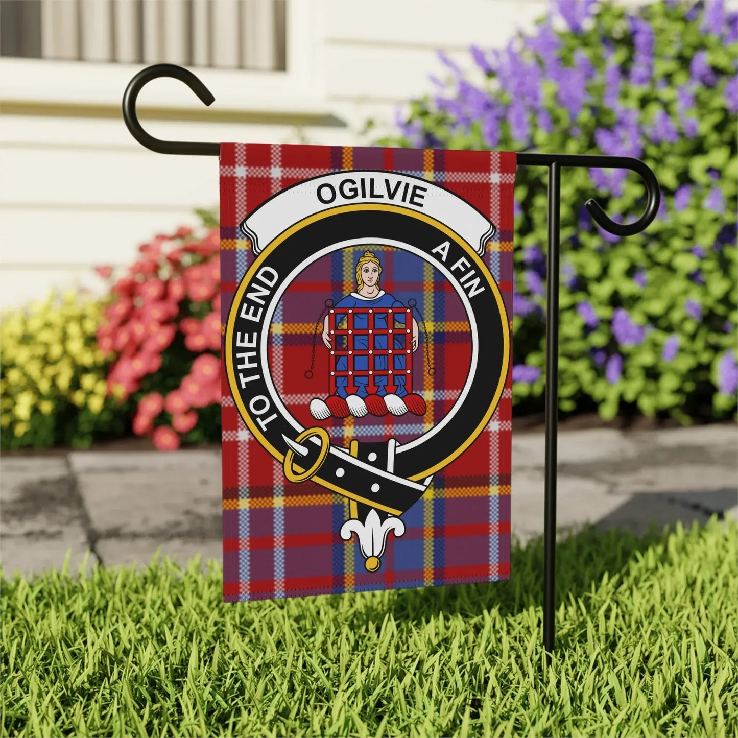 Scottish Clan Ogilvie Tartan Garden Flag product