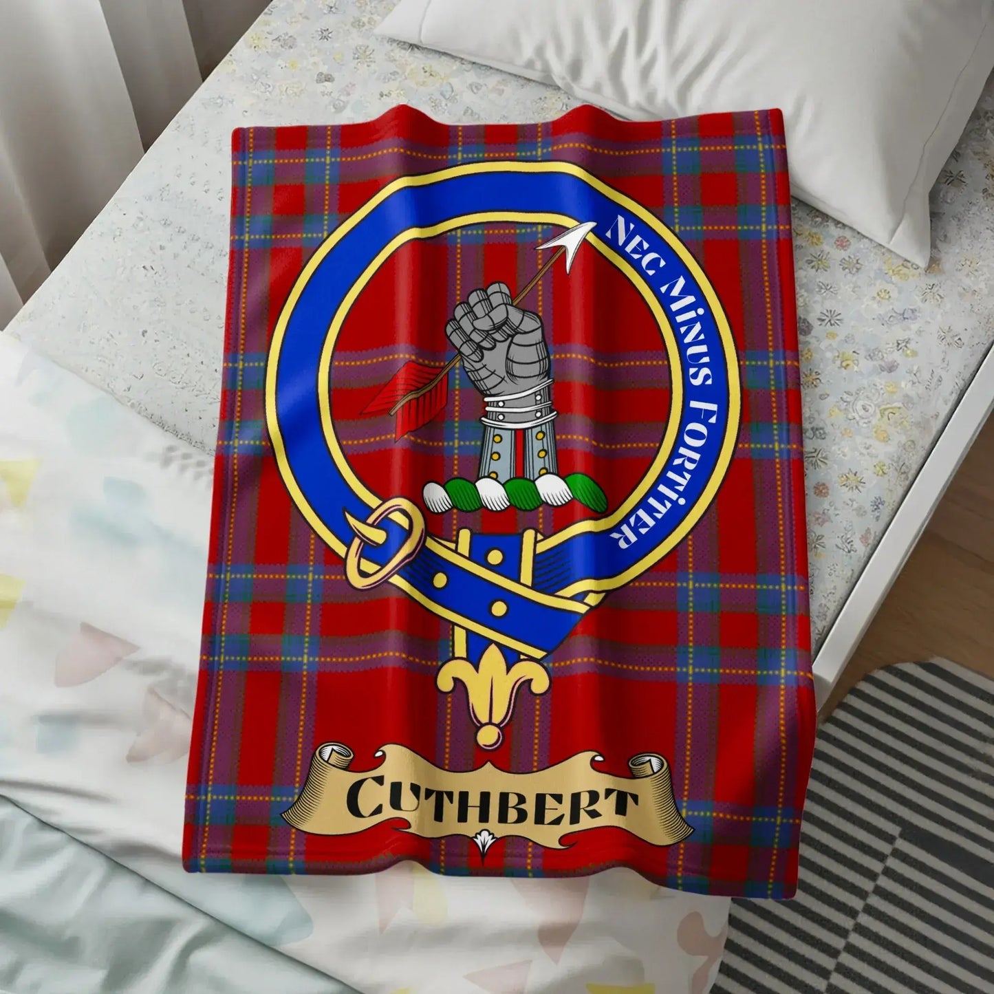 Family Crest and Tartan Design Blanket product type