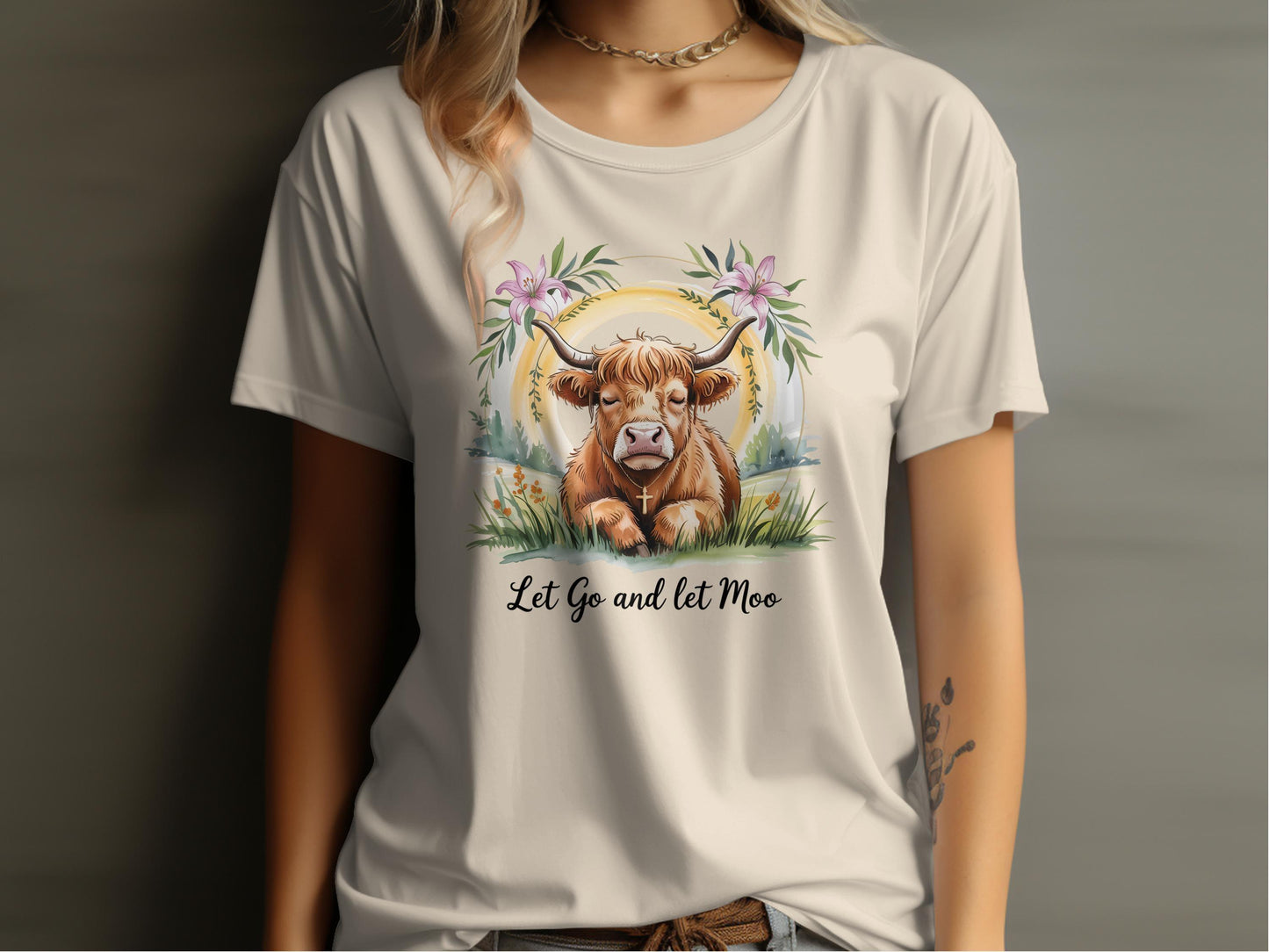 Let Go And Let Moo Graphic Printed T-Shirt product
