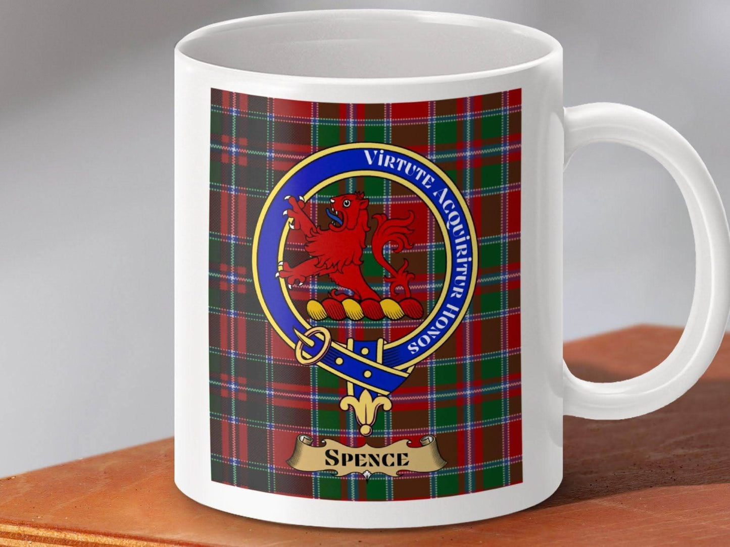 Virtute Acquiritur Honos Spence Clan Badge Mug product