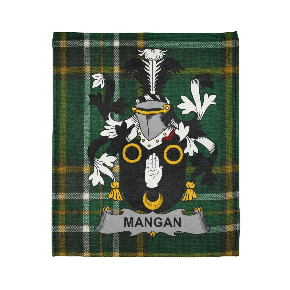 Mangan Tartan Blanket Family Crest Green Product