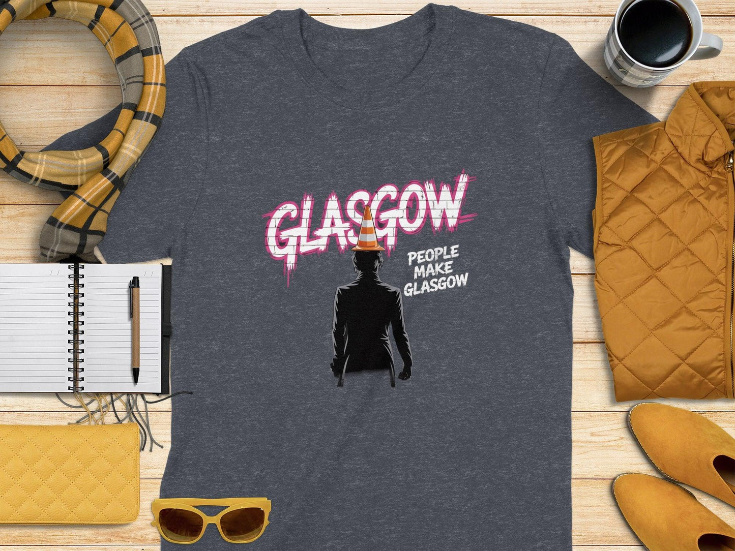 Glasgow People Make Glasgow Silhouette Art T-Shirt - Celtic Ancestry Gifts