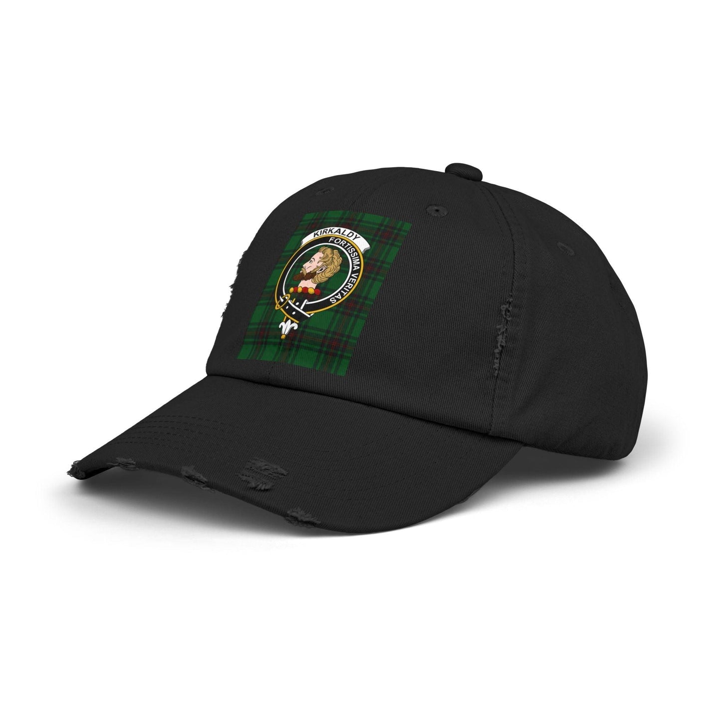 Kirkaldy Clan Crest Scottish Distressed Baseball Cap - Celtic Ancestry Gifts
