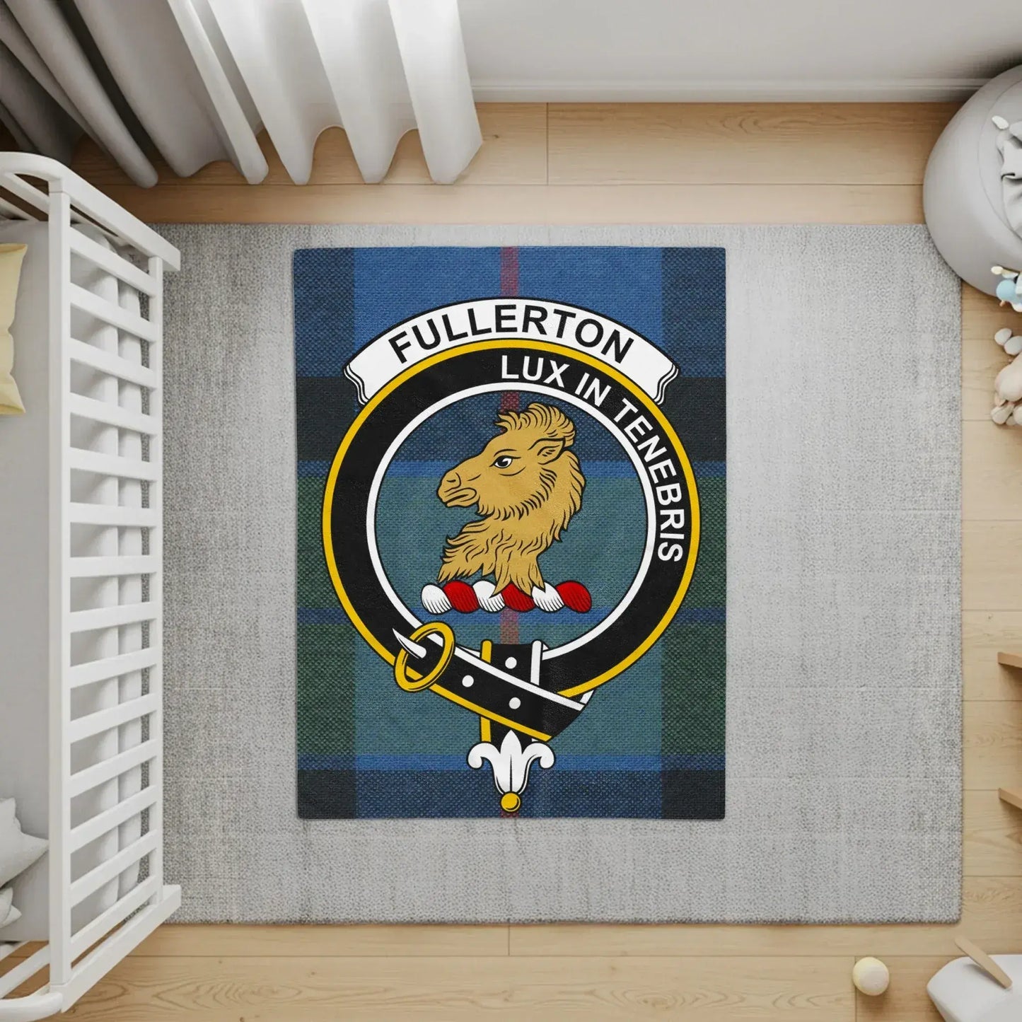 Fullerton Lux In Tenebris Lion Emblem Area Rug product