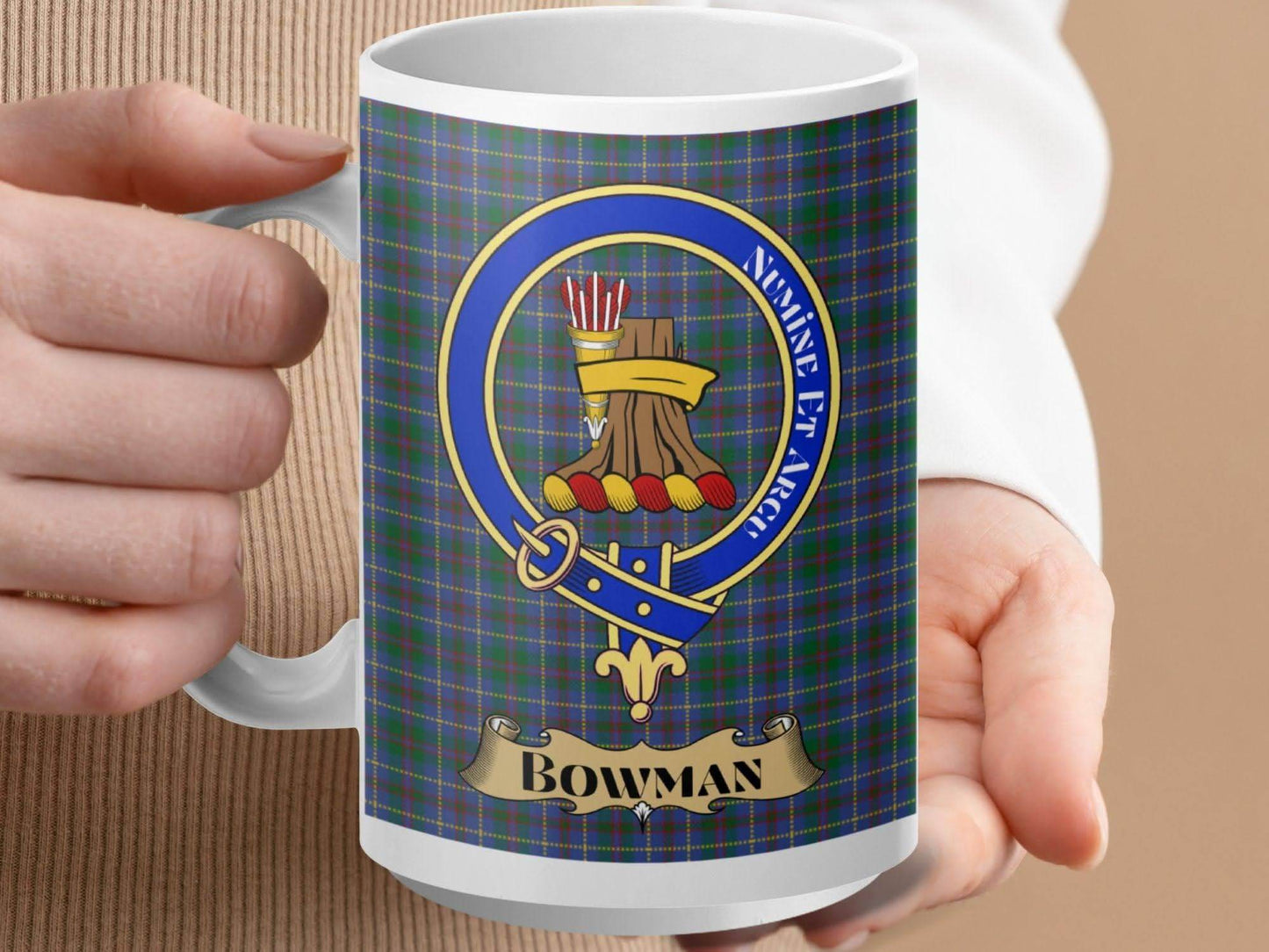Bowman Clan Crest Tartan Mug Scottish Pride product