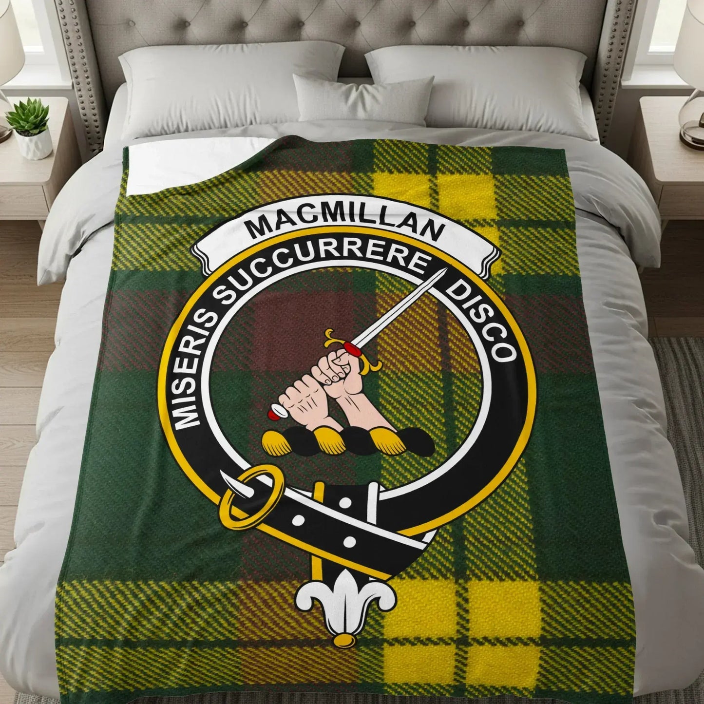 Macmillan Clan Crest Plaid Pattern Design product
