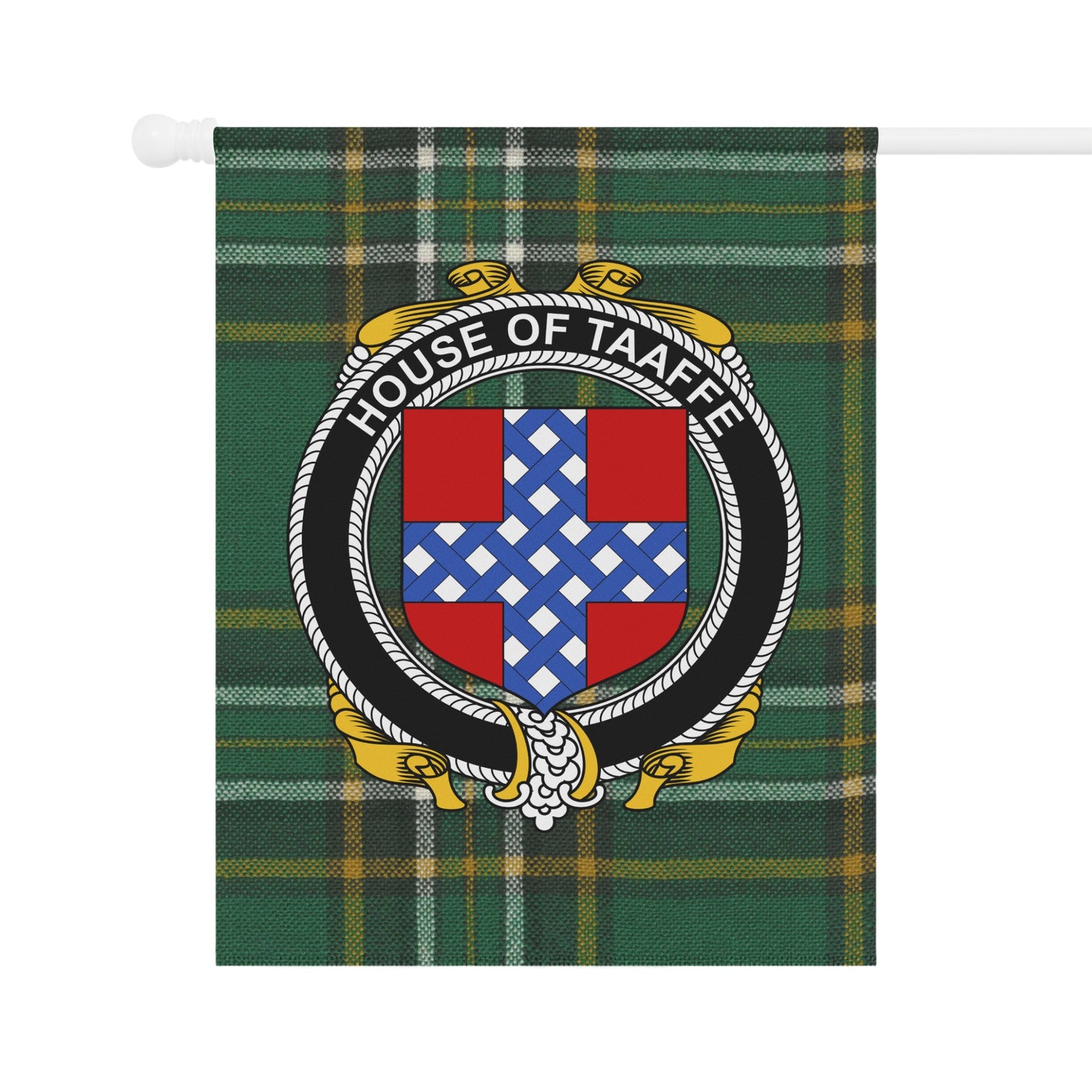 House of Taaffe Plaid Emblem Decorative Flag