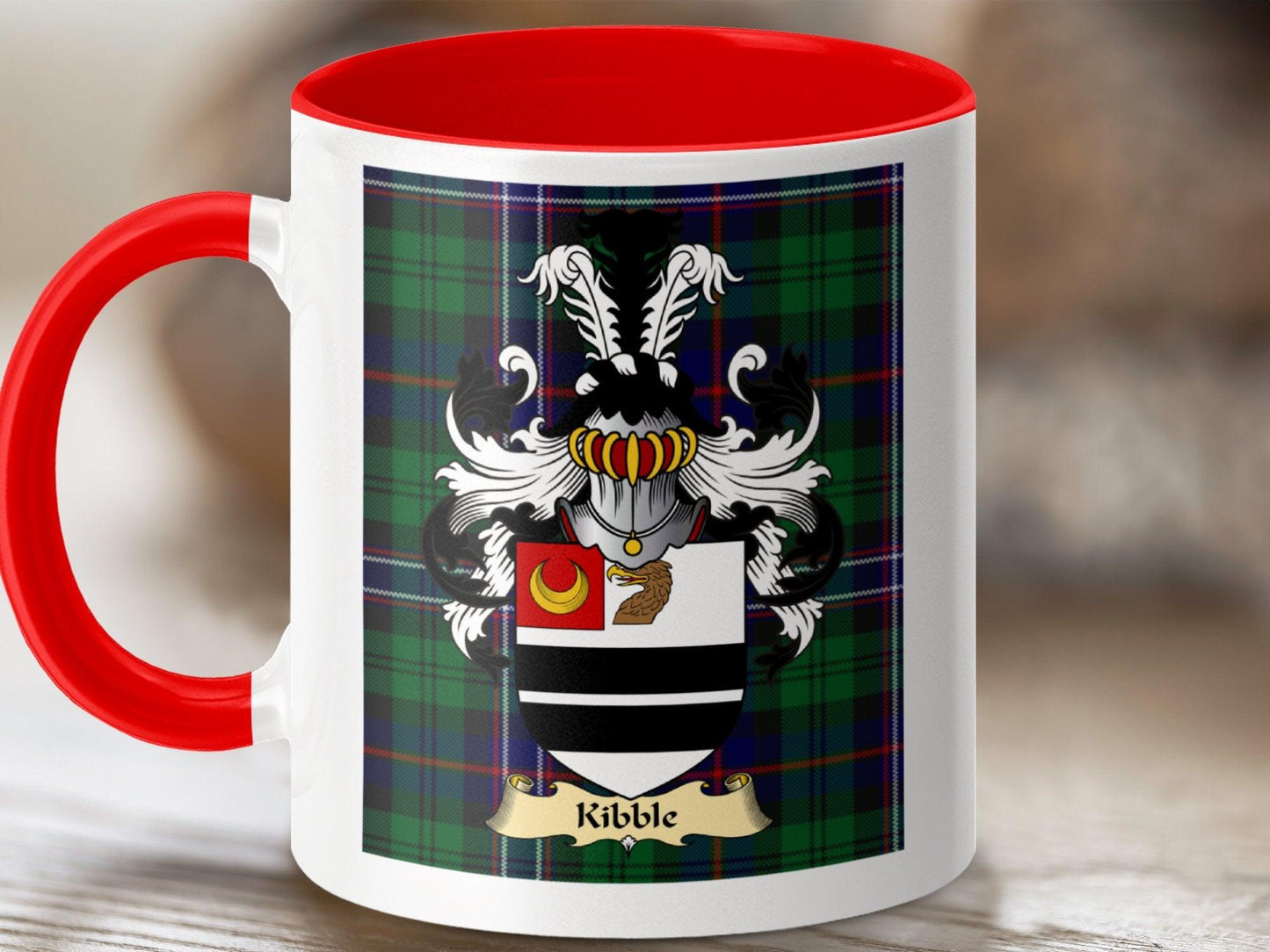 Kibble Clan Surname Coat Of Arms Scottish Heritage Mug - Celtic Ancestry Gifts