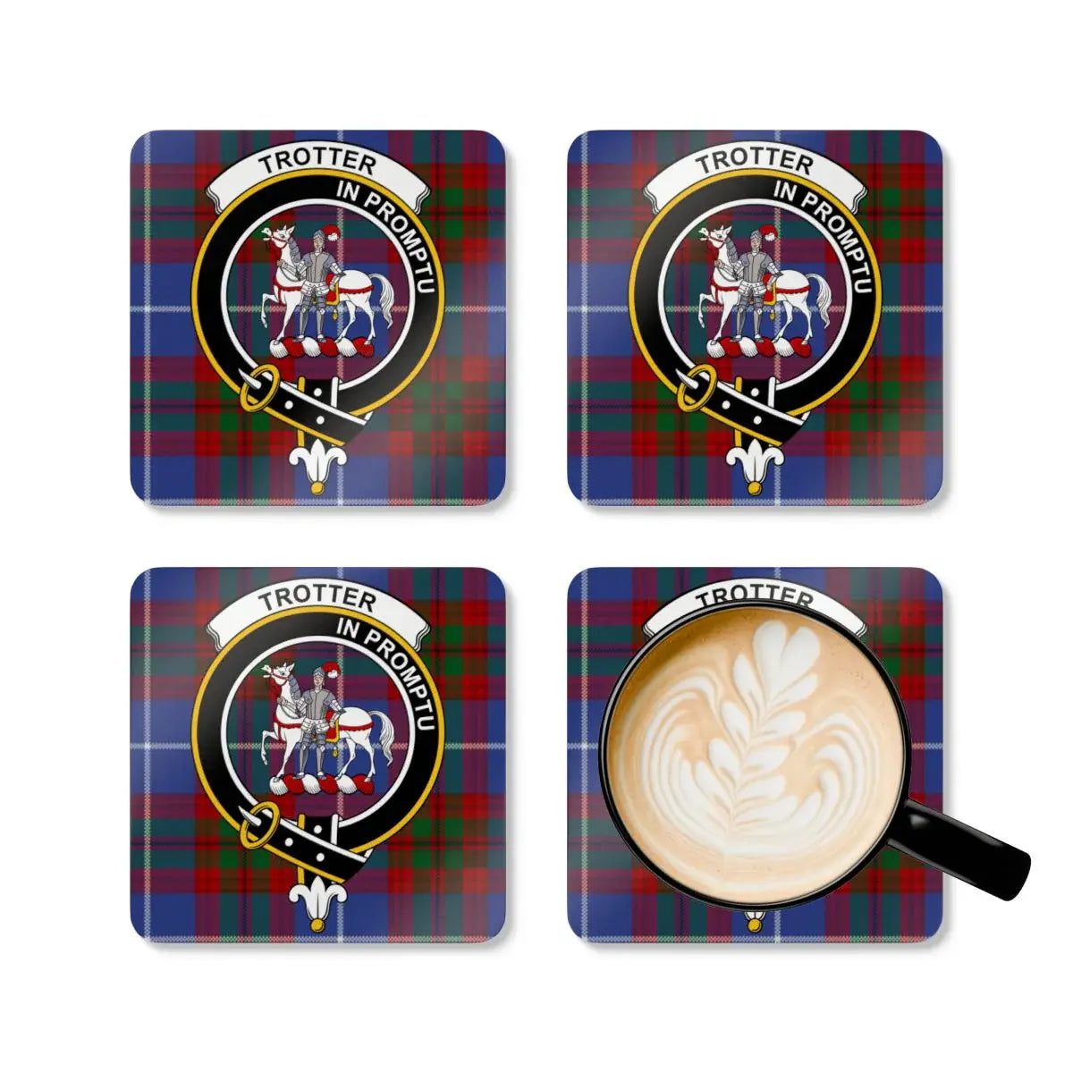 Trotter In Promptu Plaid Pattern Design Coaster product