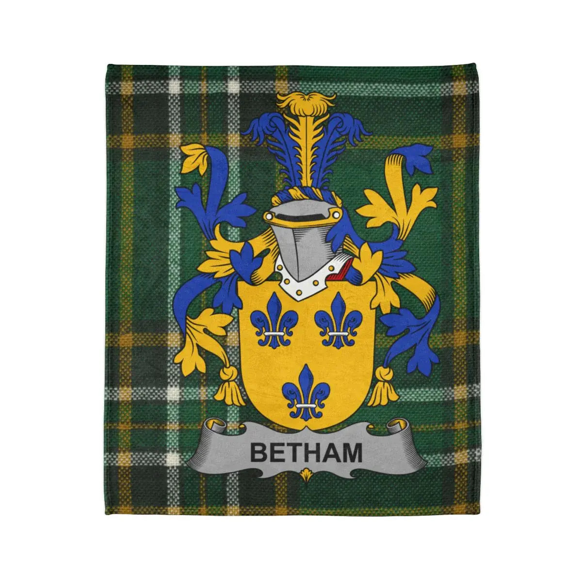 Betham Family Crest Tartan Plaid Blanket product