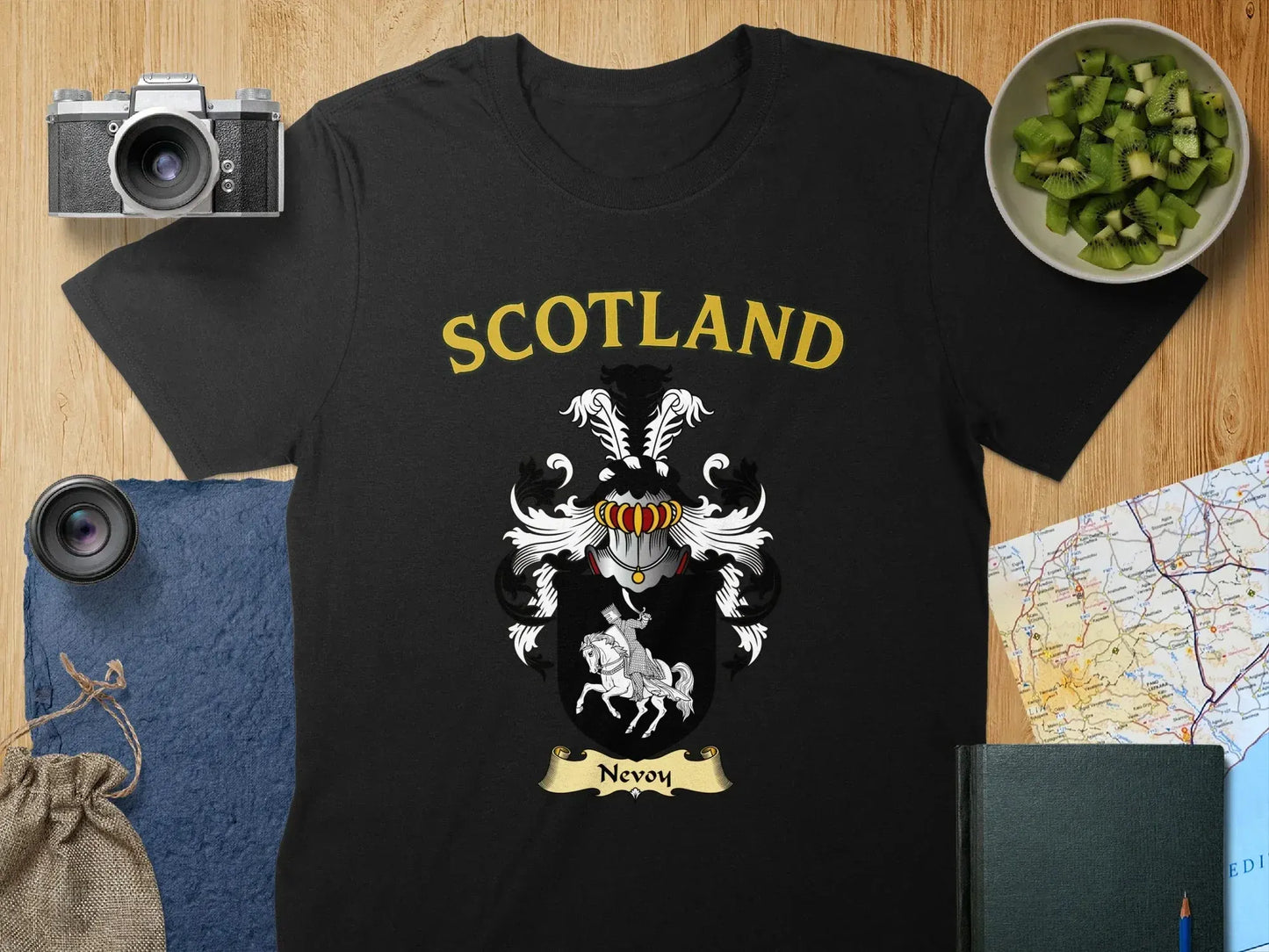 Scotland Coat of Arms Black T-shirt product