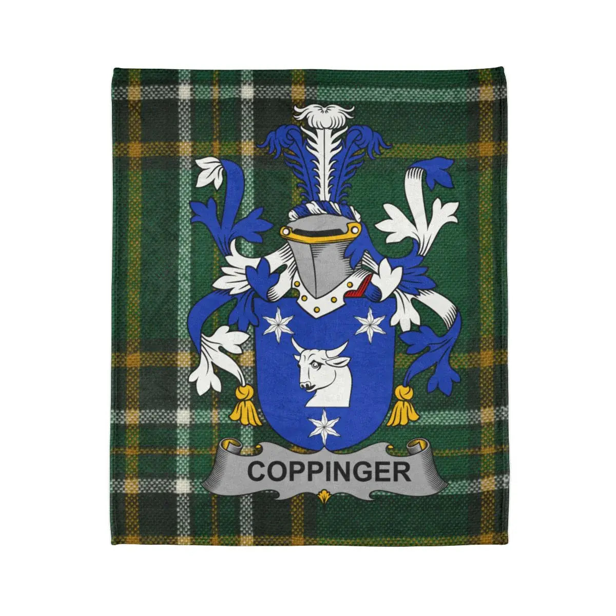 Coppinger Coat of Arms Plaid Pattern Blanket product
