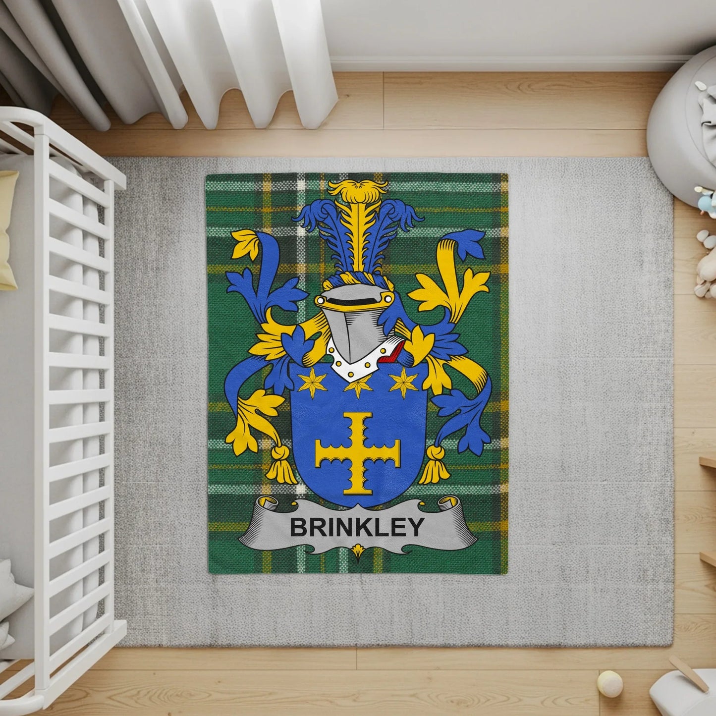 Brinkley Family Crest and Name Display Rug product