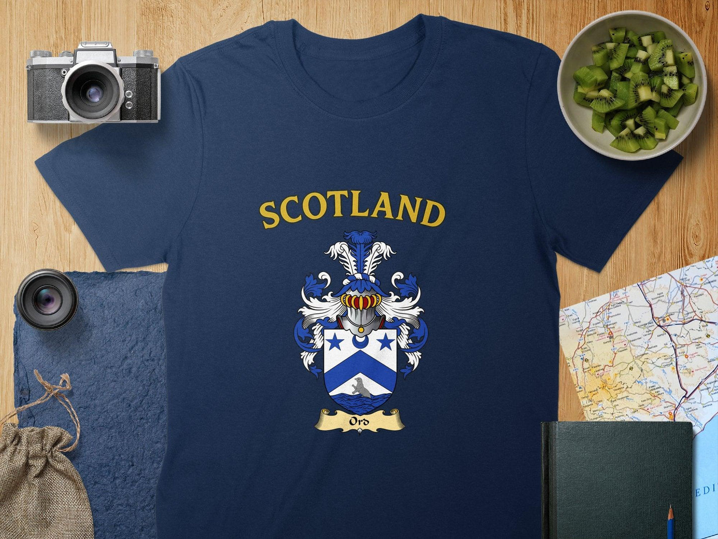 Scotland Crest Blue Graphic T-shirt creative product