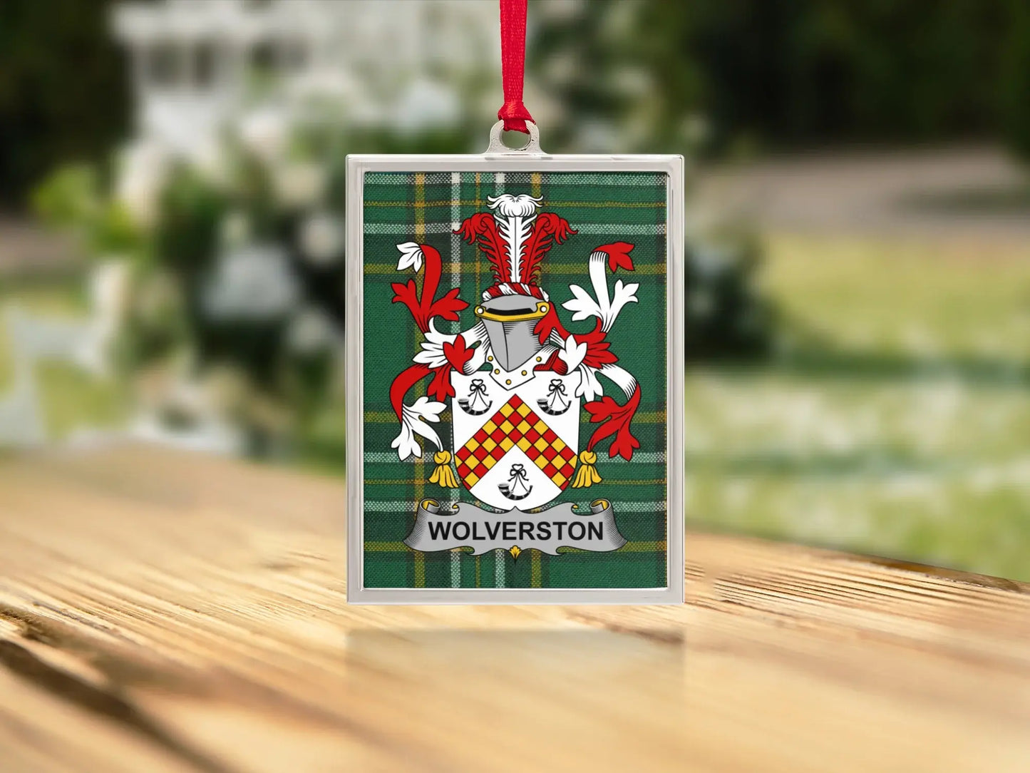 Wolverston Crest Design Pattern Hanging Ornament product