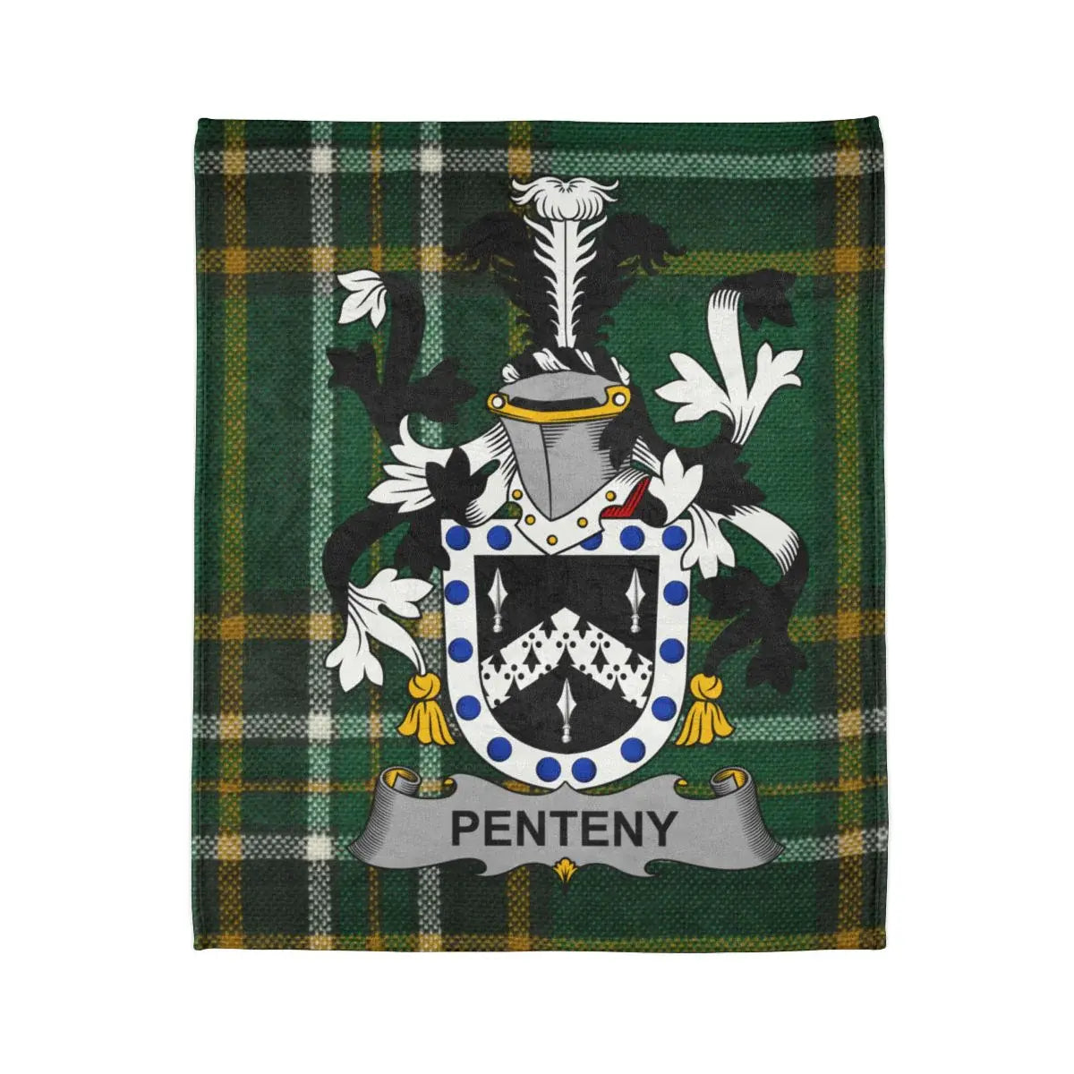 Traditional Penteny Clan Crest Green Plaid Blanket product