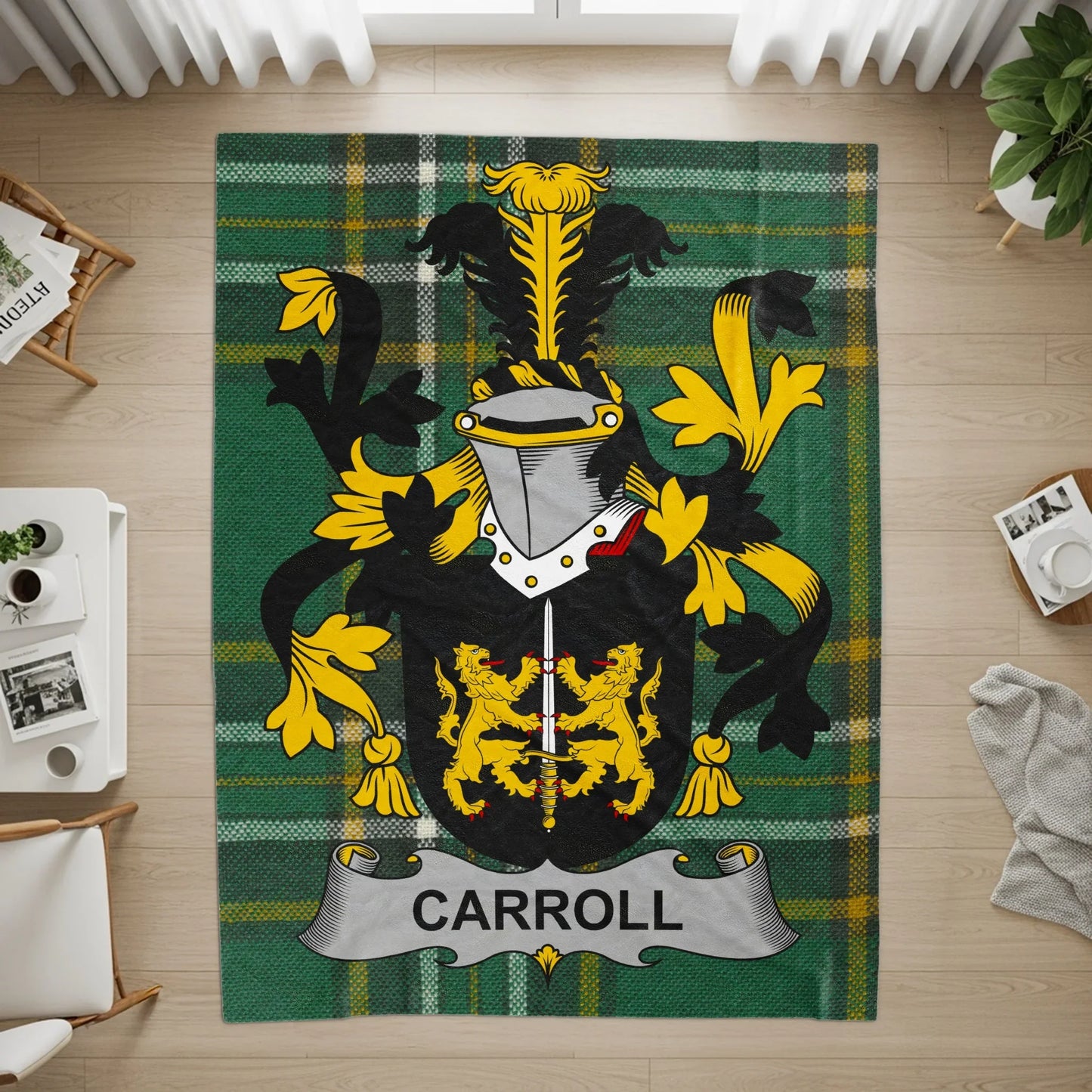 Carroll Family Crest Decorative Floor Rug product