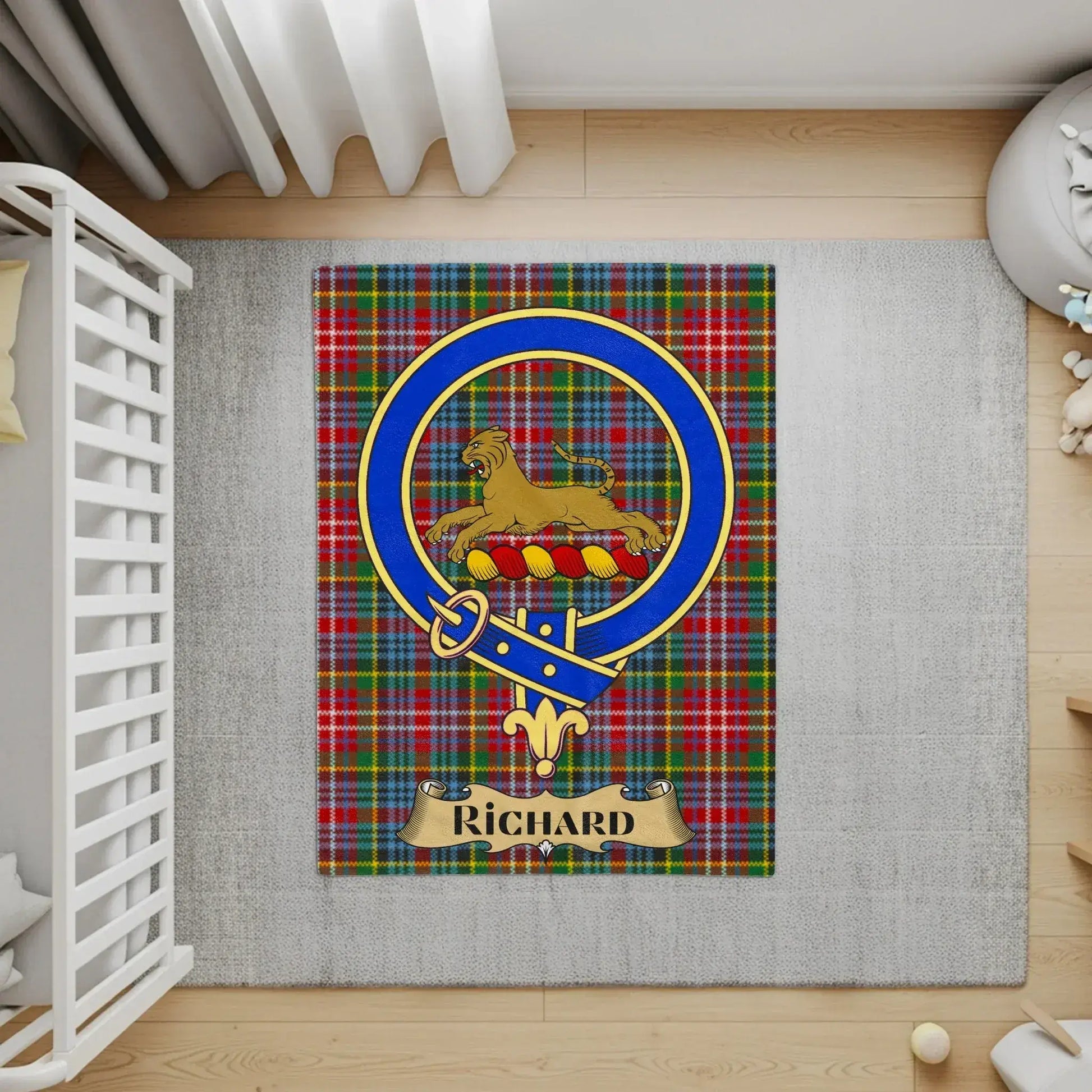 Richard Family Crest Tartan Design Rug product type