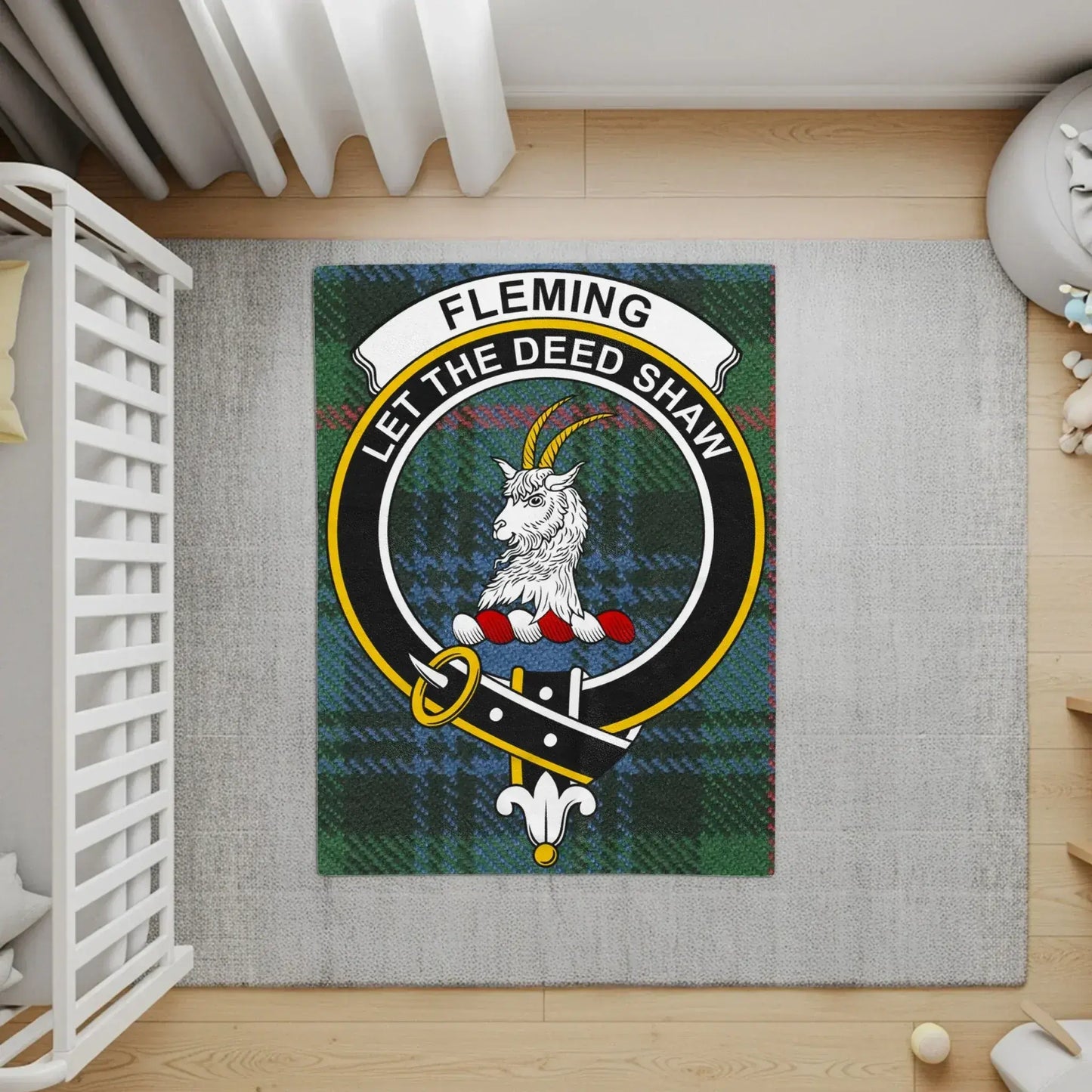 Fleming Let The Deed Shaw Emblem Design Rug product