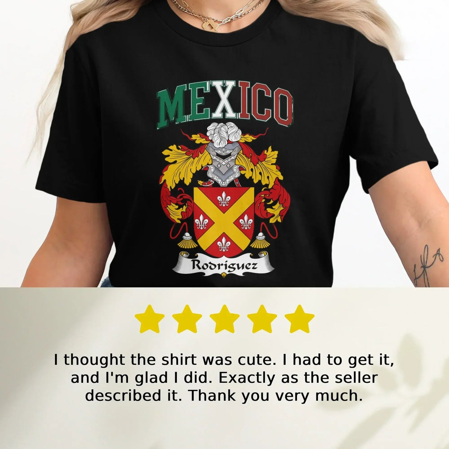 Mexico Rodriguez Crest Detailed Graphic T-Shirt product