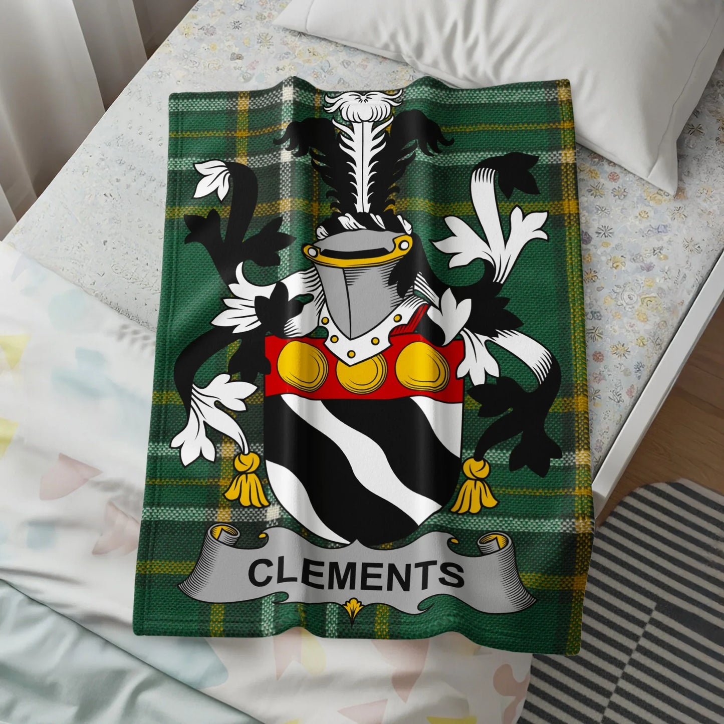 Clements Family Crest Blanket Personalized Car Product