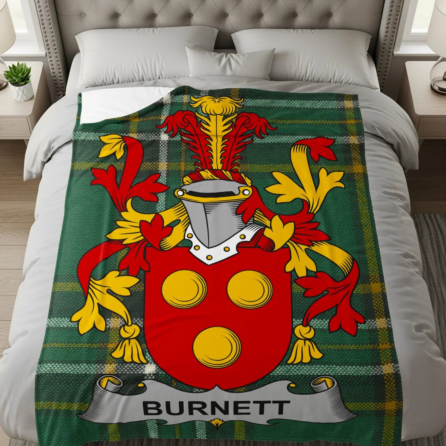 Family Crest Pattern Personalized Blanket product