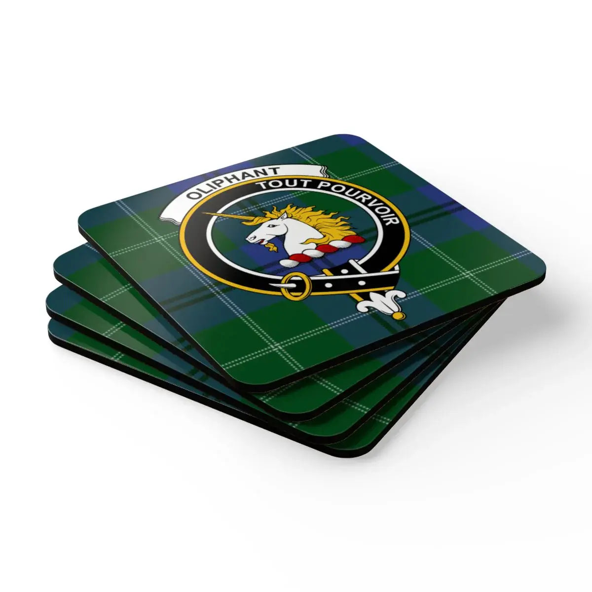 Scottish Clan Crest Tartan Design Coasters product