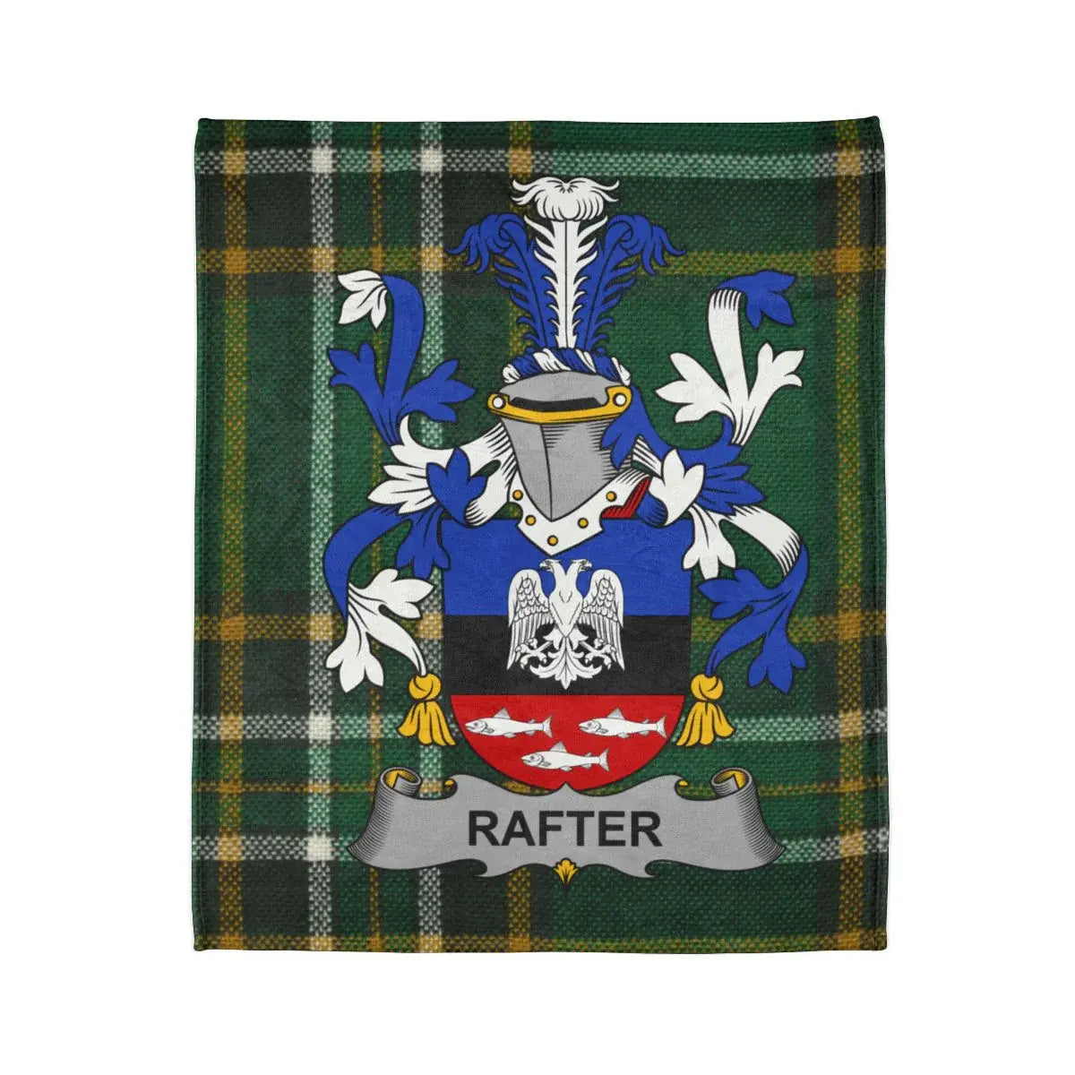 Rafter Family Crest Green Tartan Blanket product type
