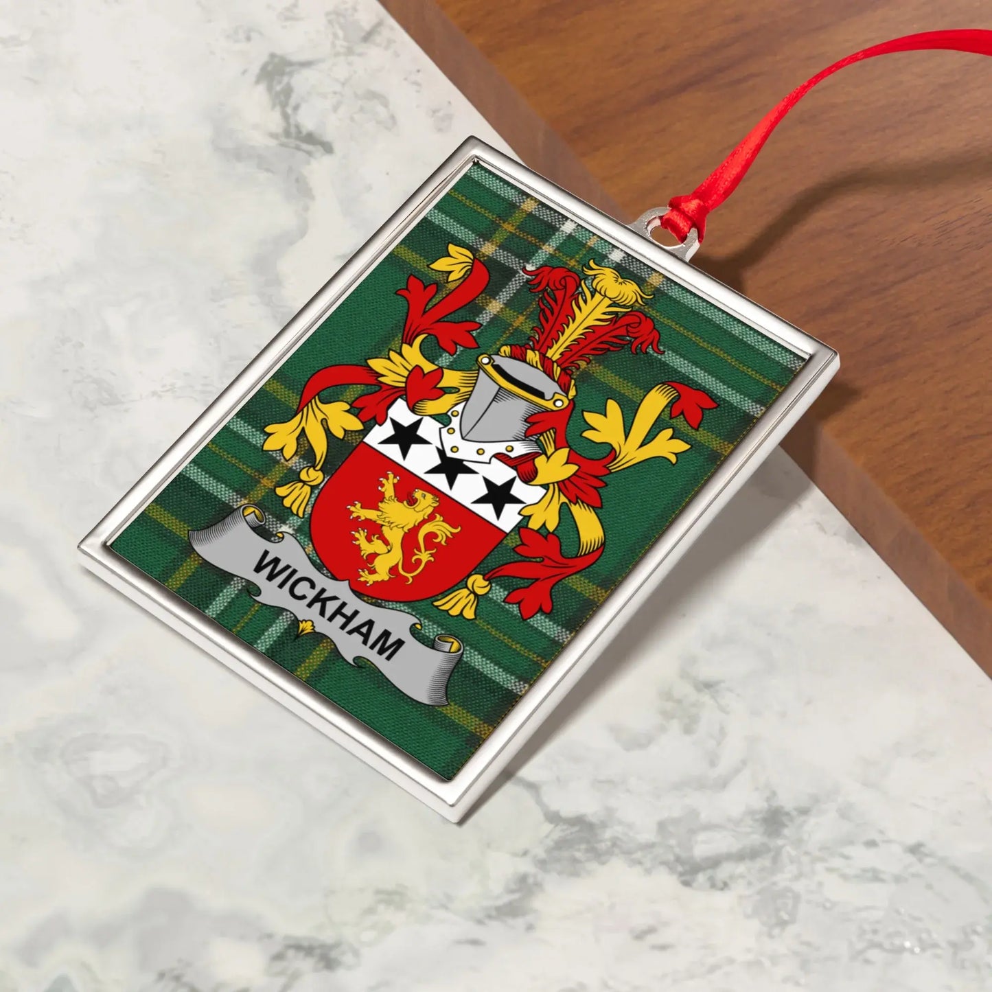 Elegant Custom Wickham Family Crest Ornament product