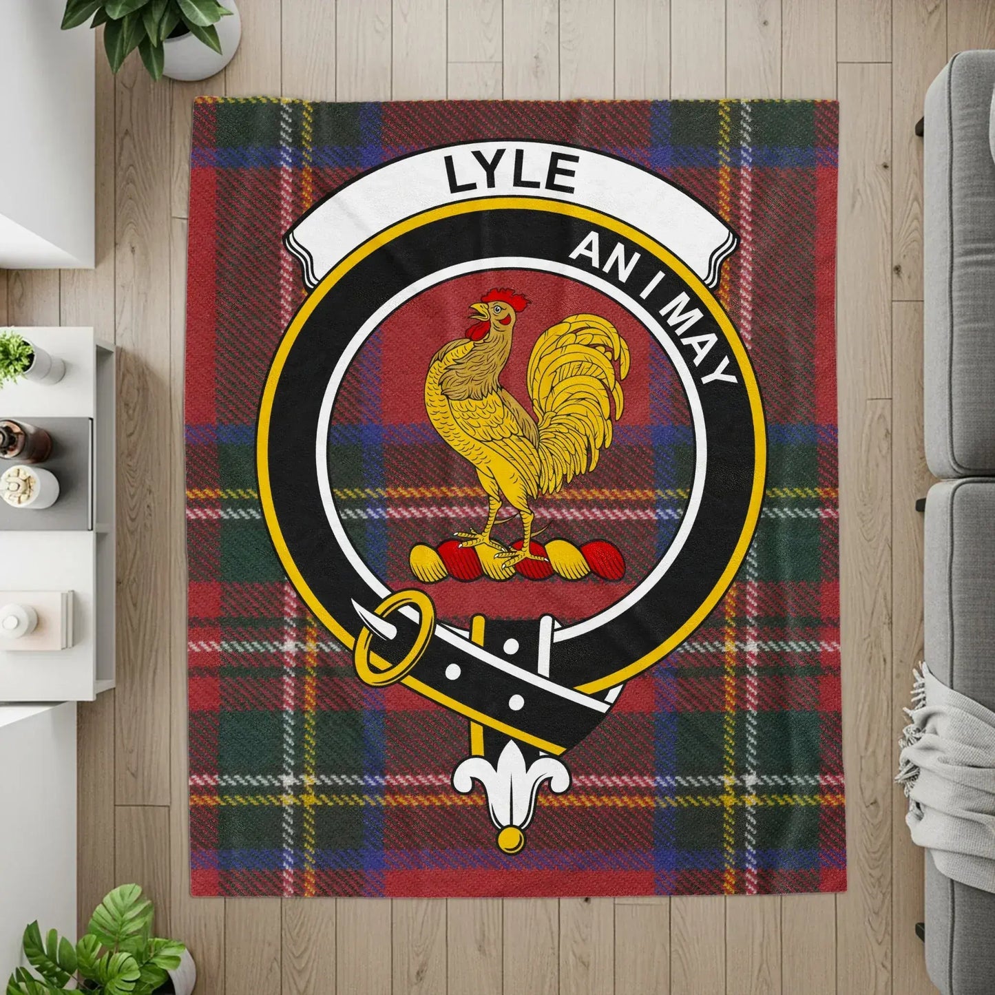 Custom Lyle An I May Clan Plaid Tartan Rug product type