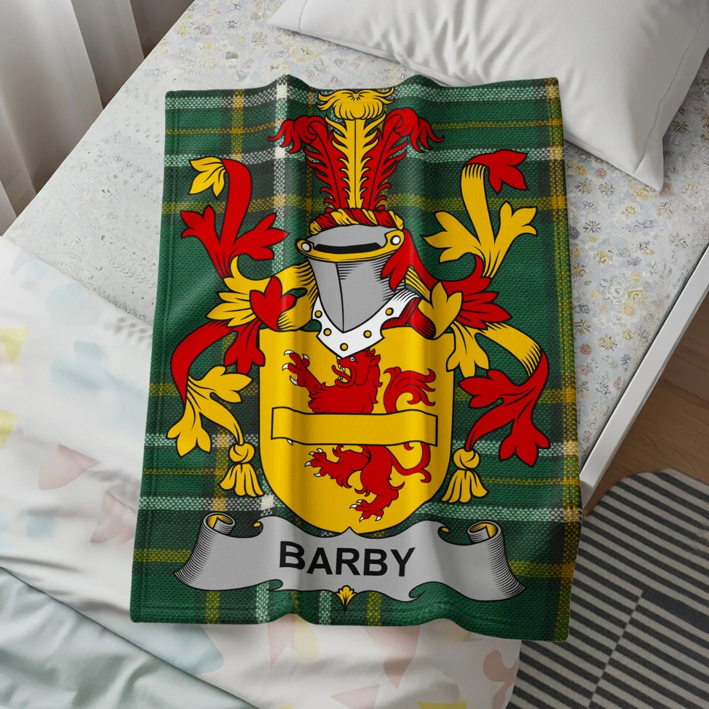 Vibrant Barby Coat of Arms Pattern Blanket product