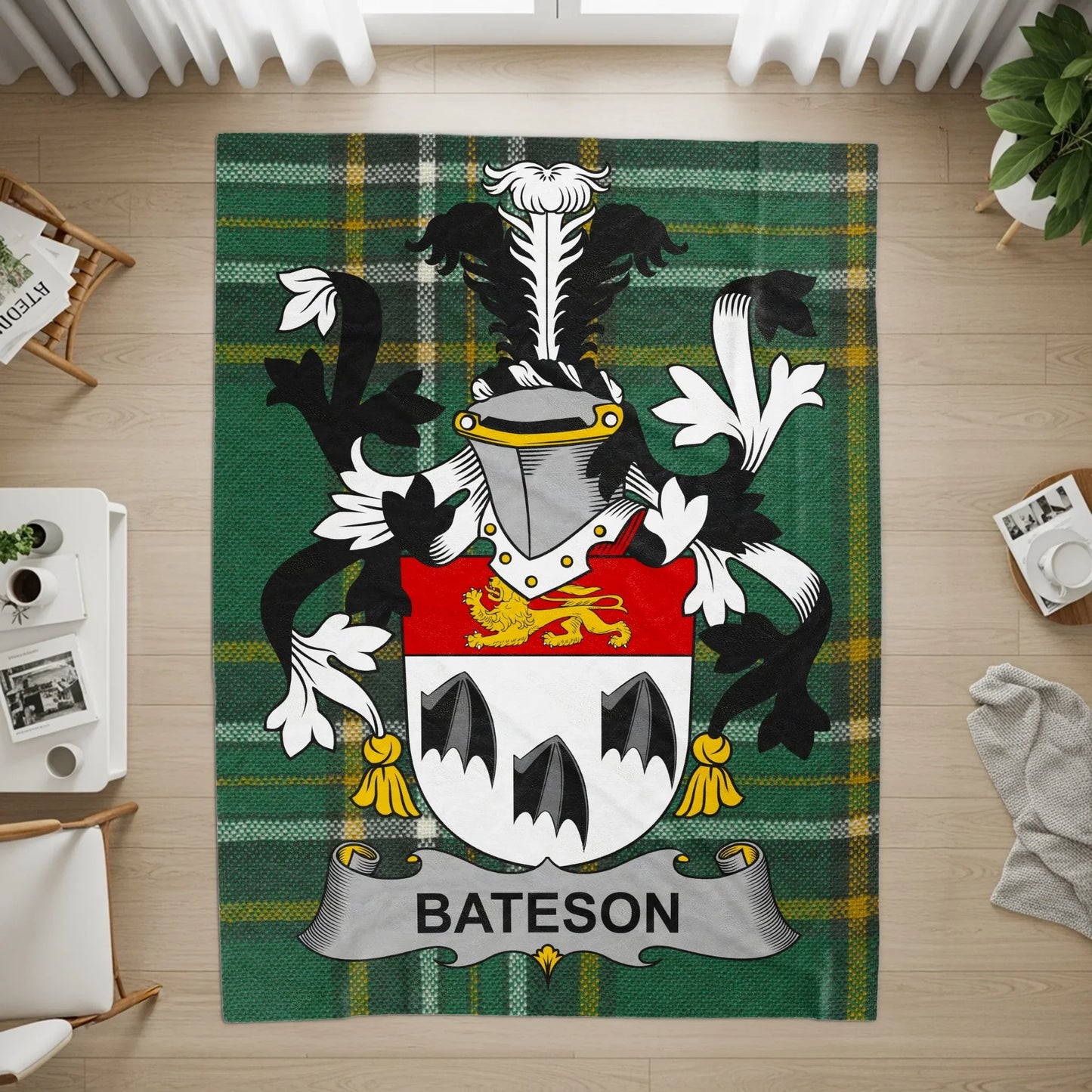 Customizable Bateson Family Crest Flag product
