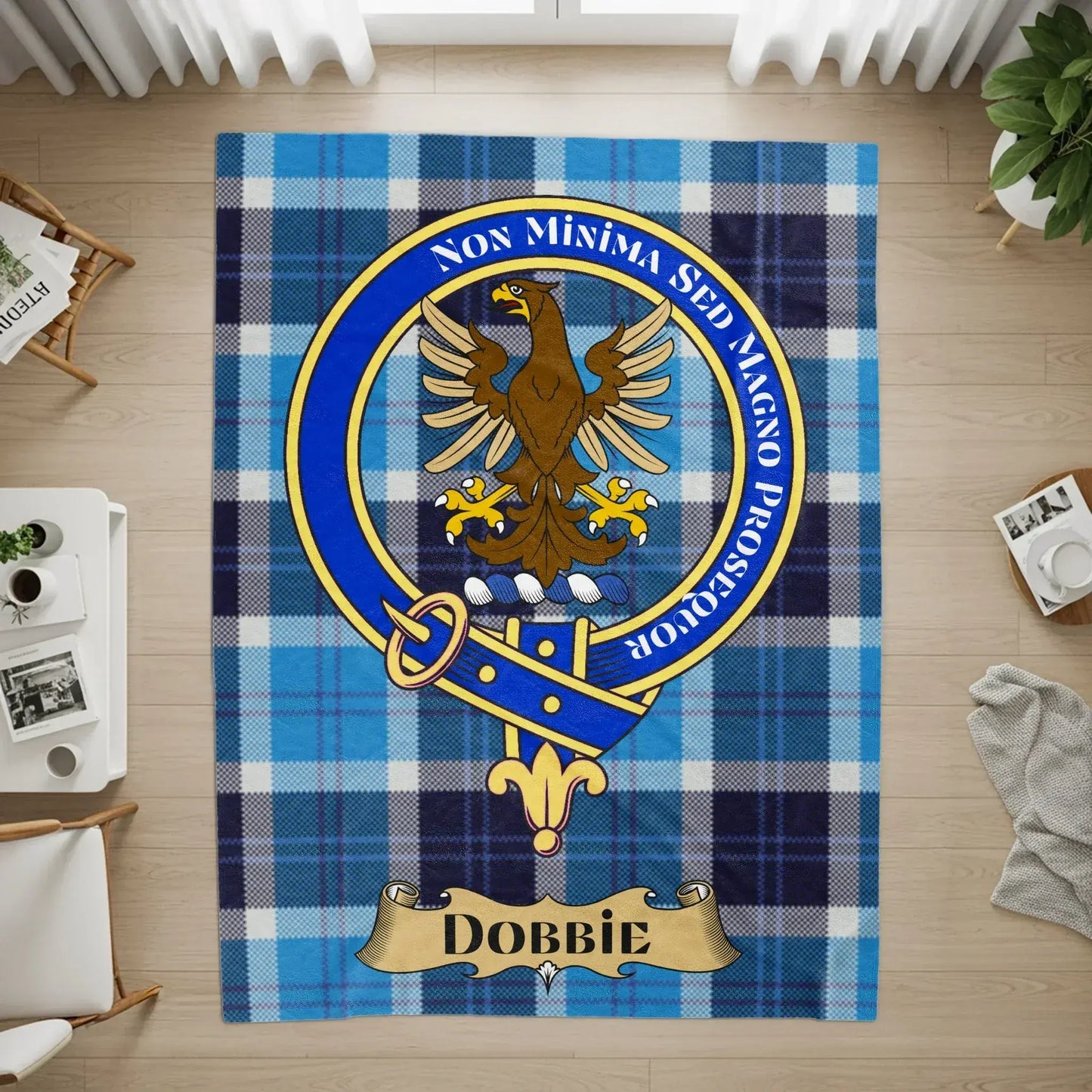 Personalized Eagle Crest Tartan Blanket Home Decor product