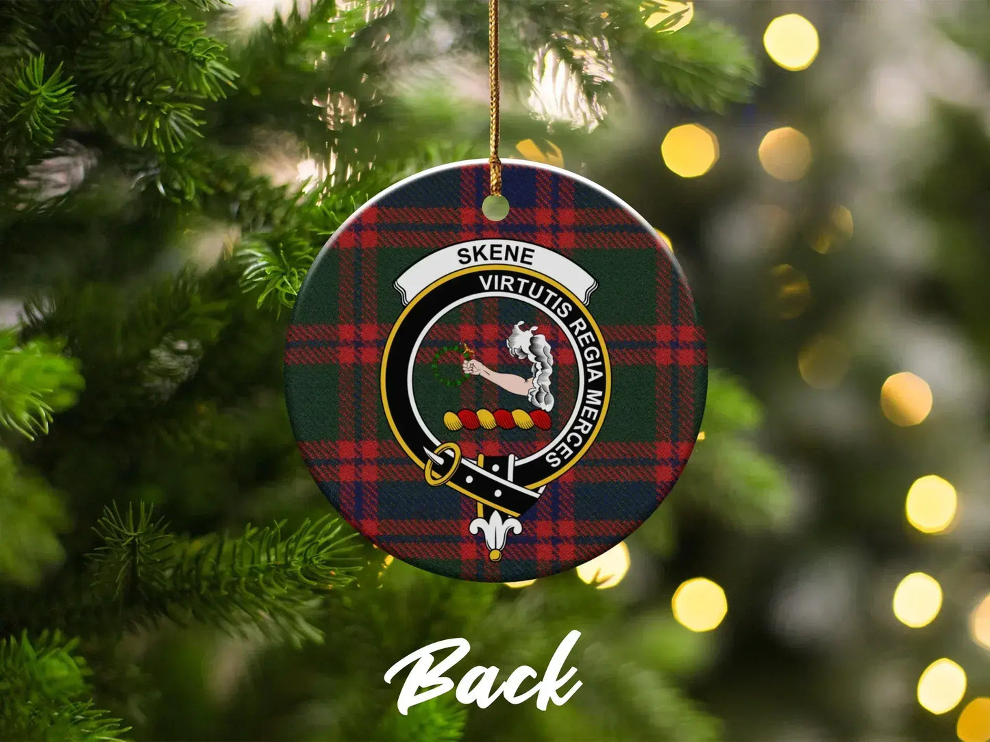 Scottish Tartan Clan Crest Christmas Ornament product