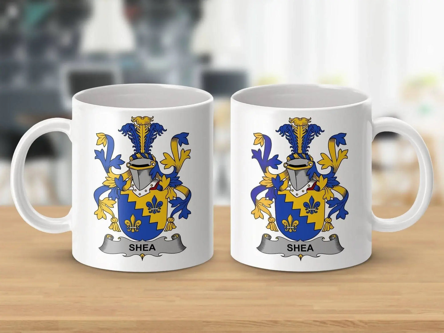 Shea Surname Irish Family Crest Mug - Celtic Ancestry Gifts